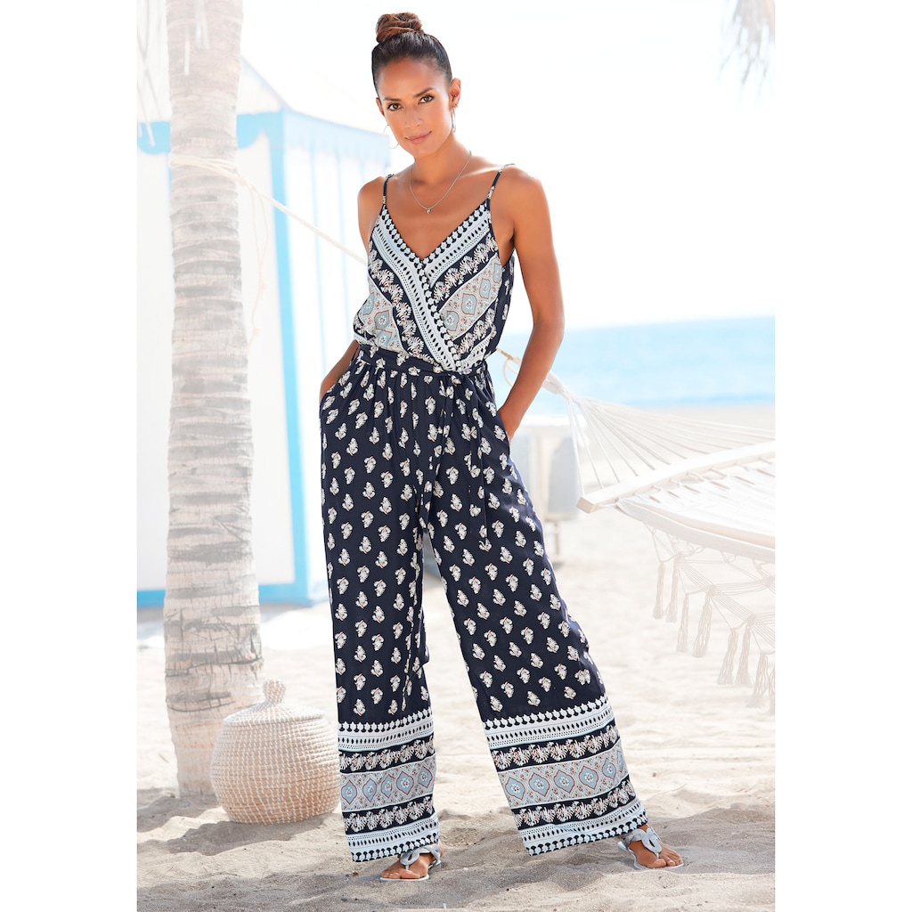 Vivance Overall, mit Bordürendruck und Taschen, sommerlicher Jumpsuit