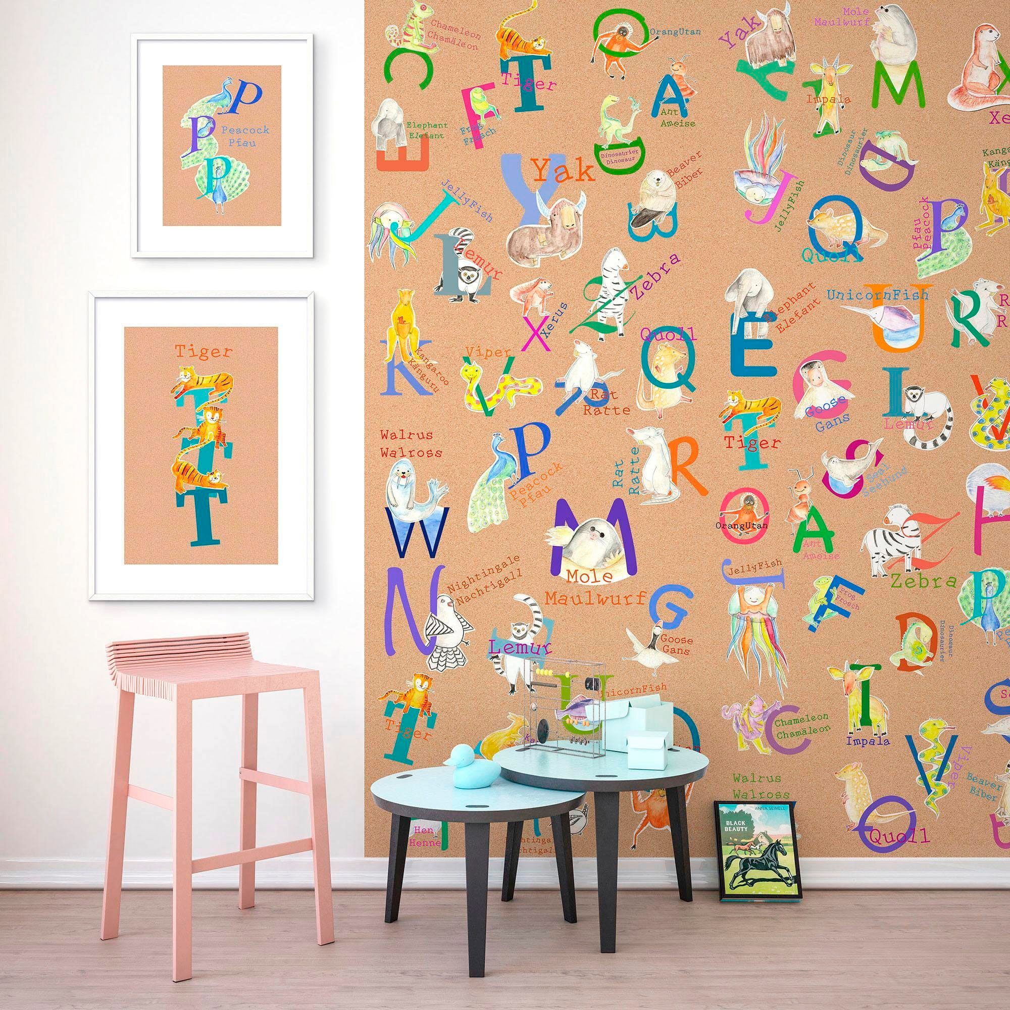 Komar Bild »ABC Animal T« Buchstaben 1 Stk. tlg. Wandbild zur Dekoration - ohne Rahmen