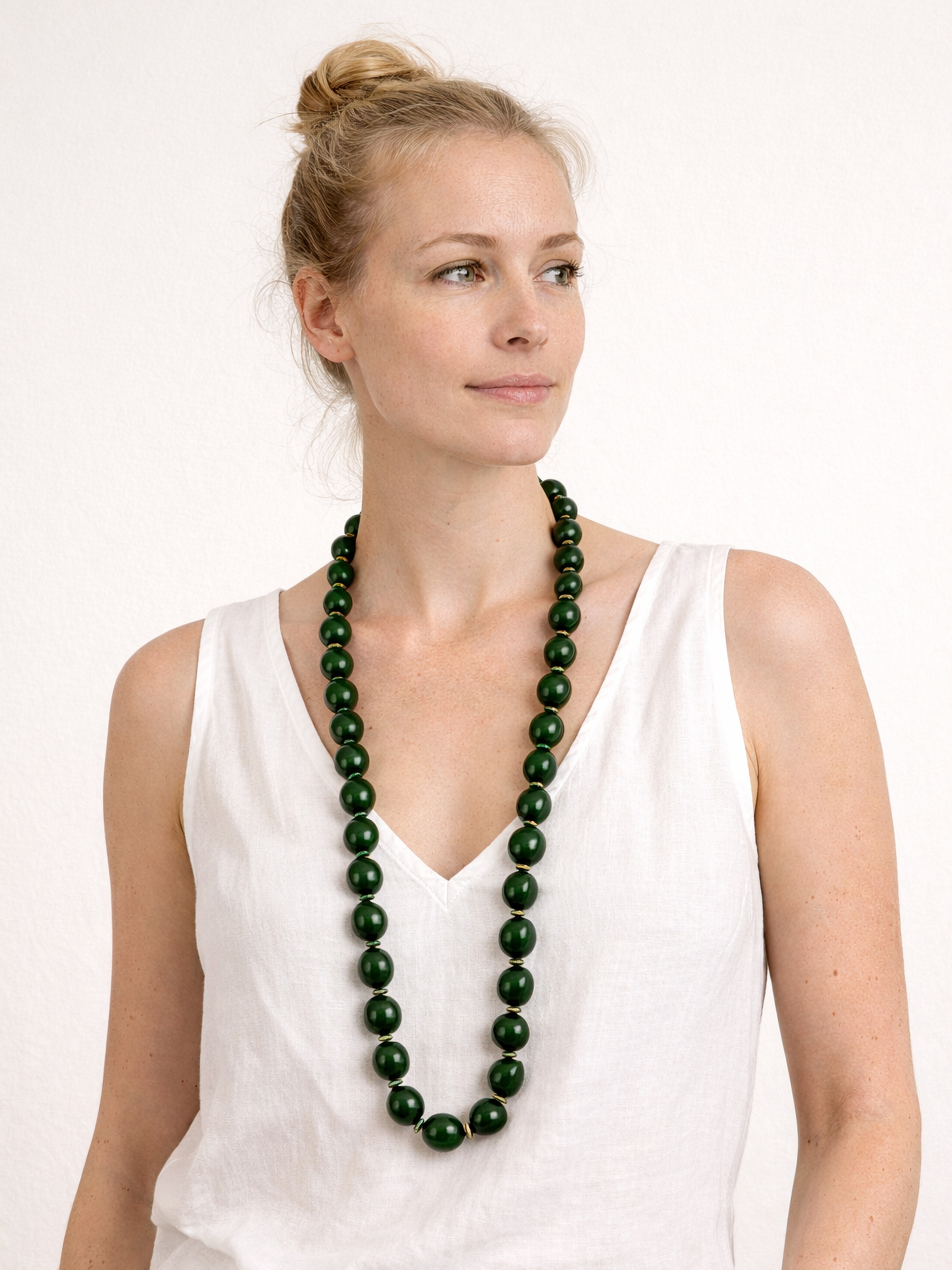 COLLEZIONE ALESSANDRO Lange Kette »Lumbang« mit echten Lumbangperlen