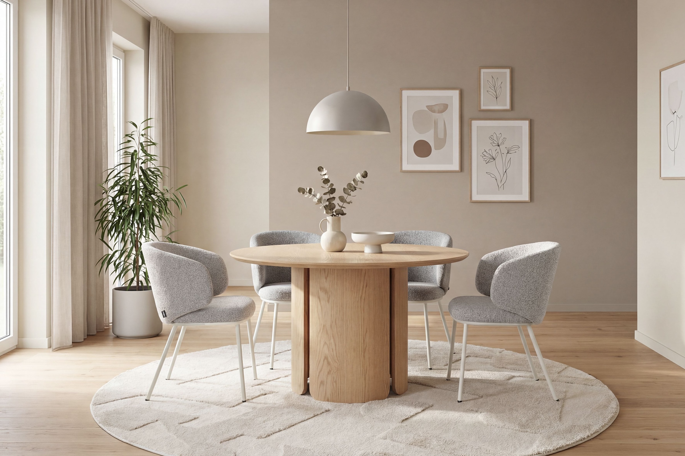 SCHÖNER WOHNEN-Kollektion Esszimmerstuhl »SUNJA« () 1 Stk.Bezug Bouclé, Untergestell Metall pulverbeschichtet