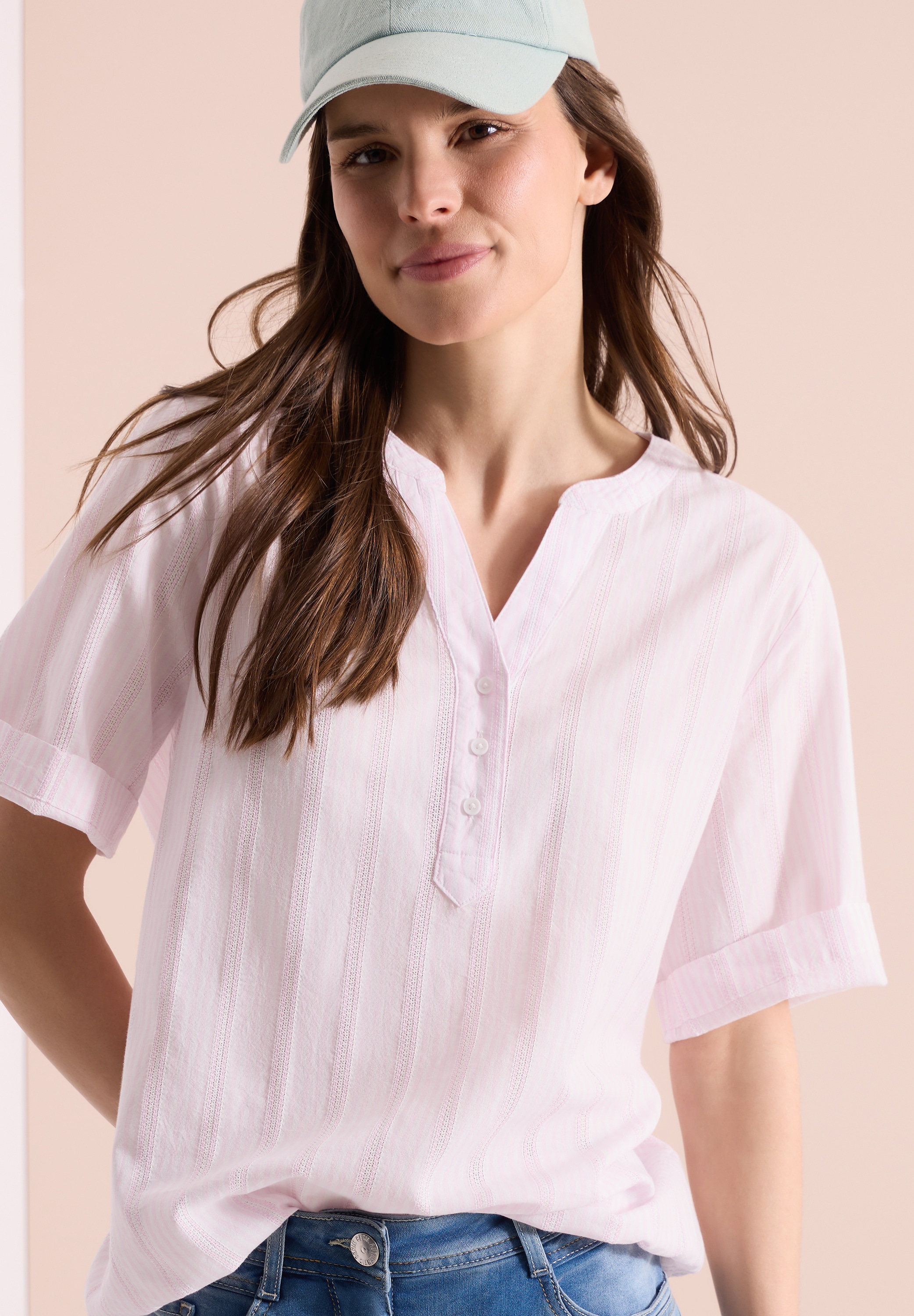 Cecil Shirtbluse aus reiner Baumwolle günstig online kaufen