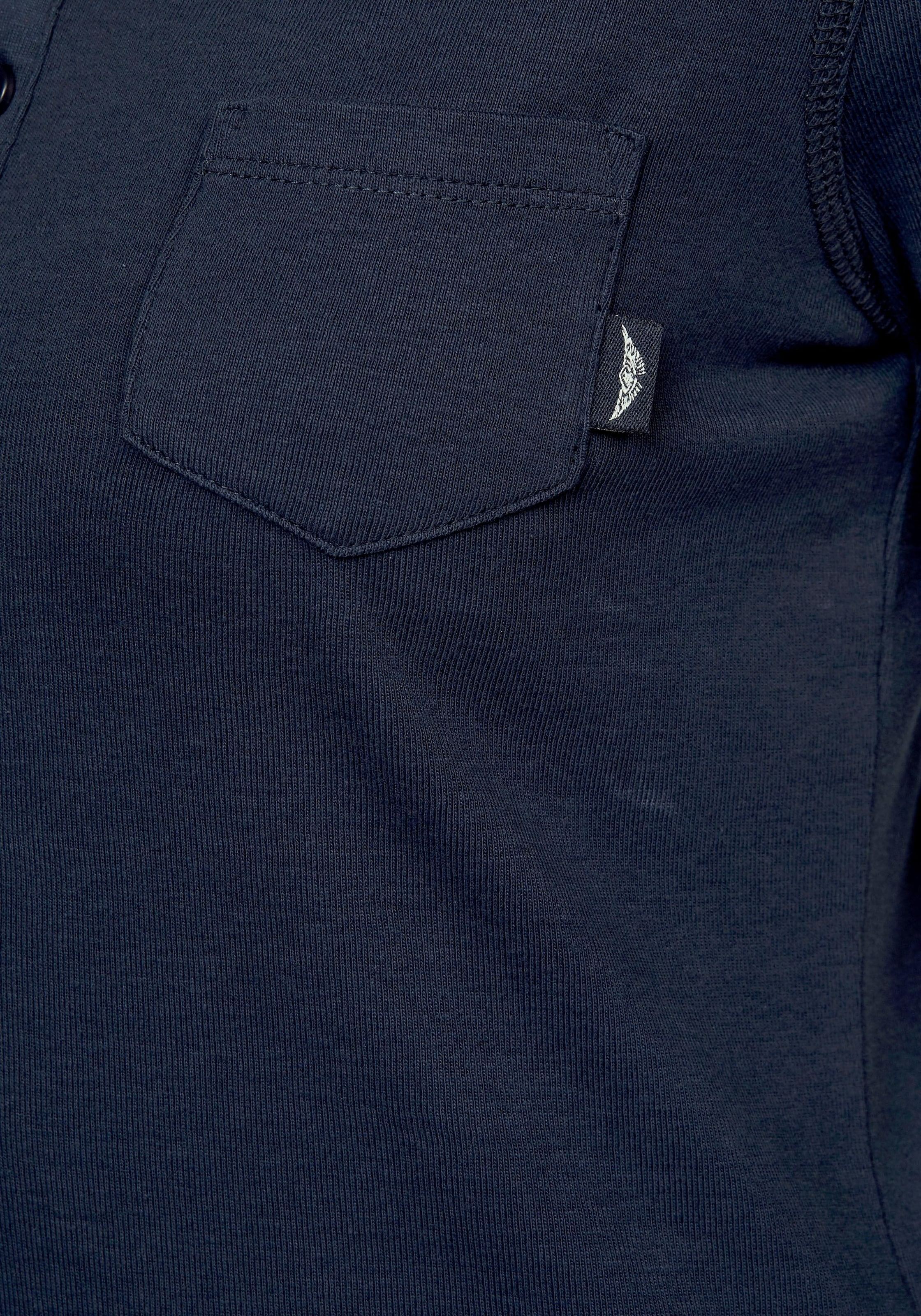 Arizona Langarmshirt mit Knopfleiste online | kaufen BAUR