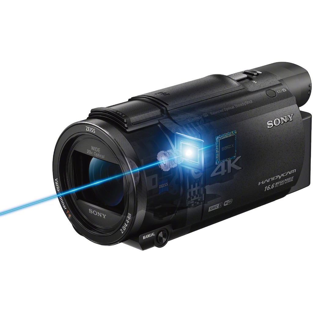 Sony Camcorder »FDRAX53.CEN«, 4K Ultra HD, NFC-WLAN (Wi-Fi), 20 fachx opt. Zoom