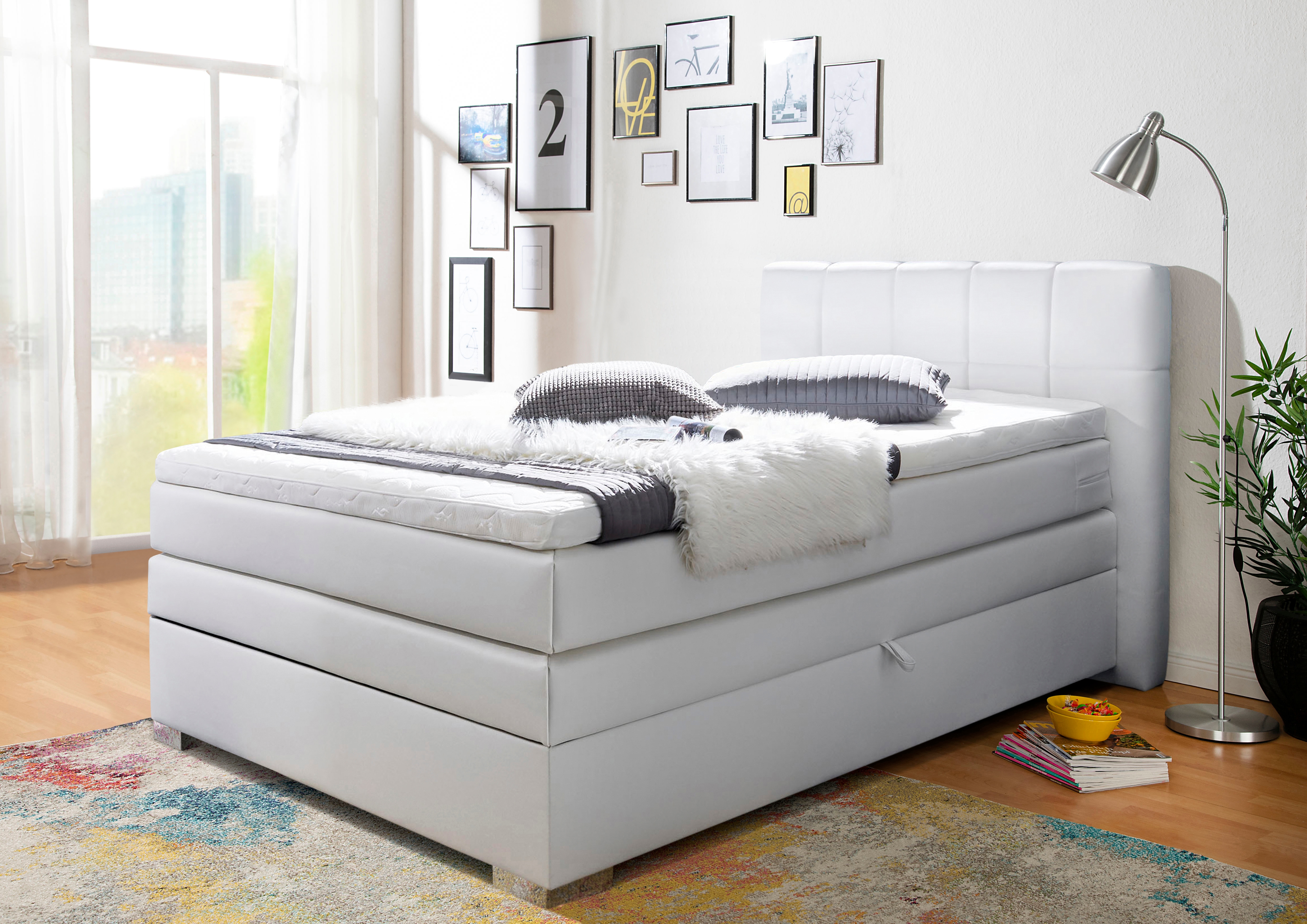 Home affaire Boxspringbett "Airdrie" inkl. Bettkasten und Topper