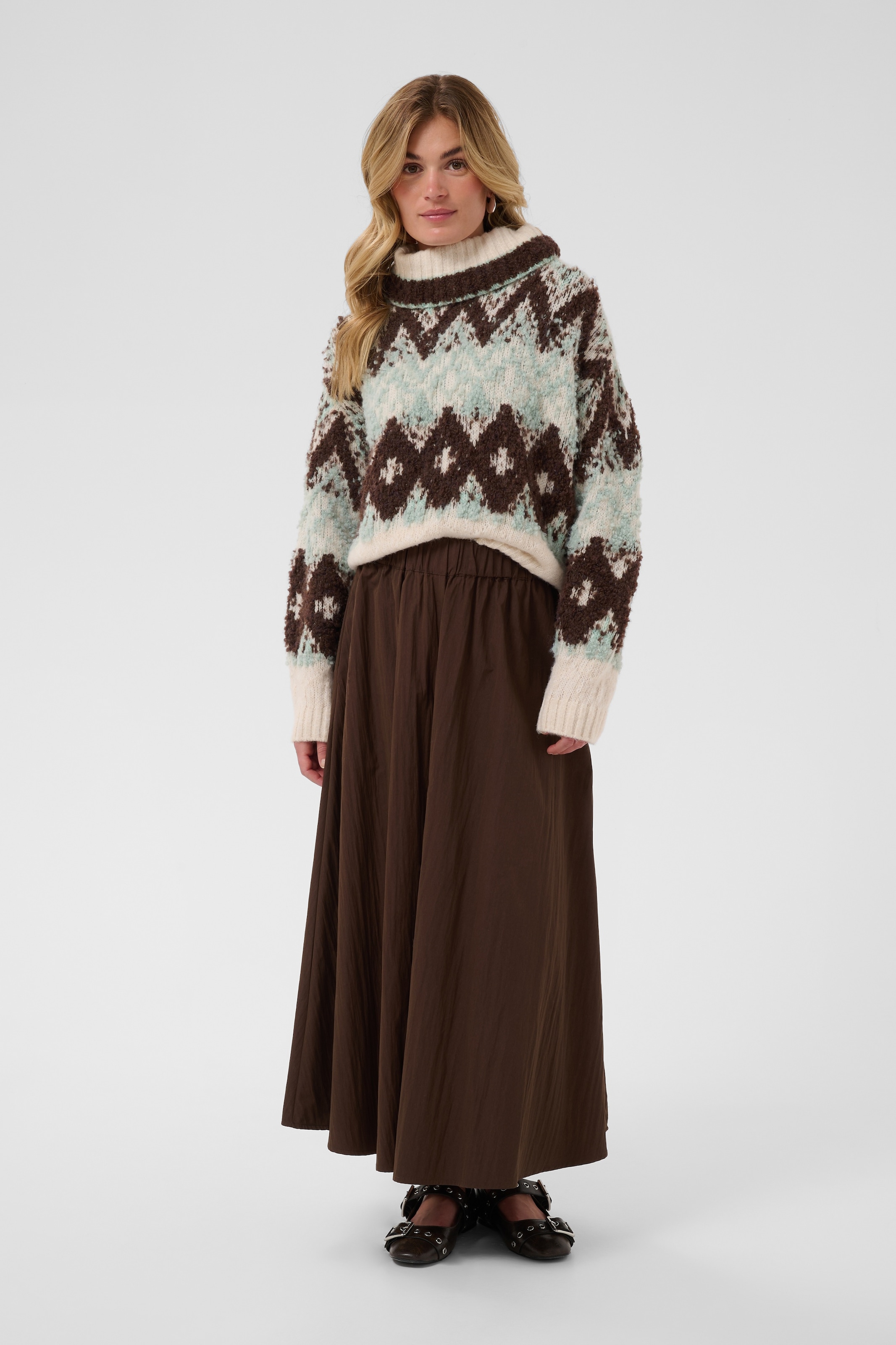 Saint Tropez Rollkragenpullover »TuskaSZ Pullover« Materialmix, Loose fit