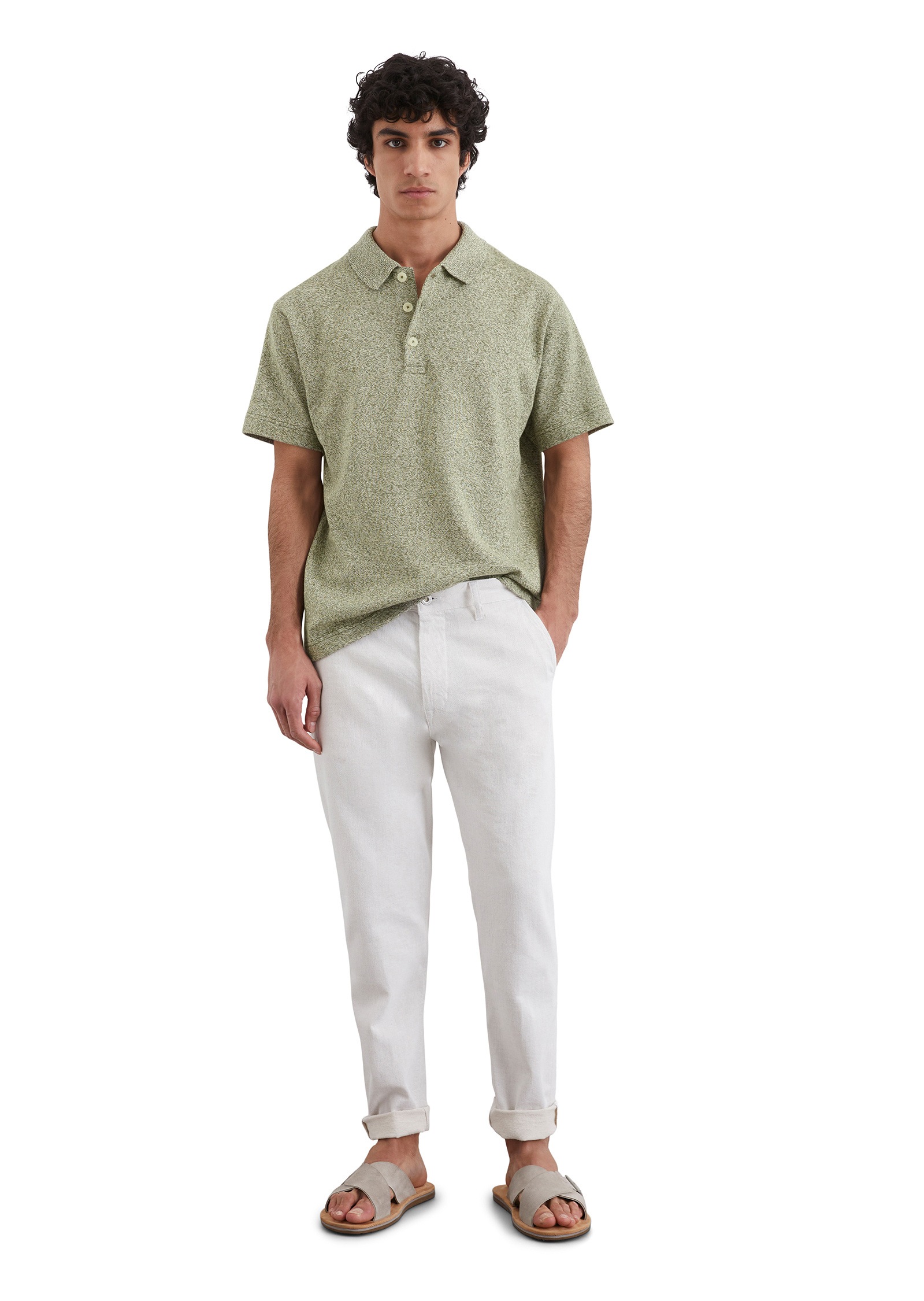 Marc O'Polo Poloshirt »aus garngefärbtem Mouliné-Garn«
