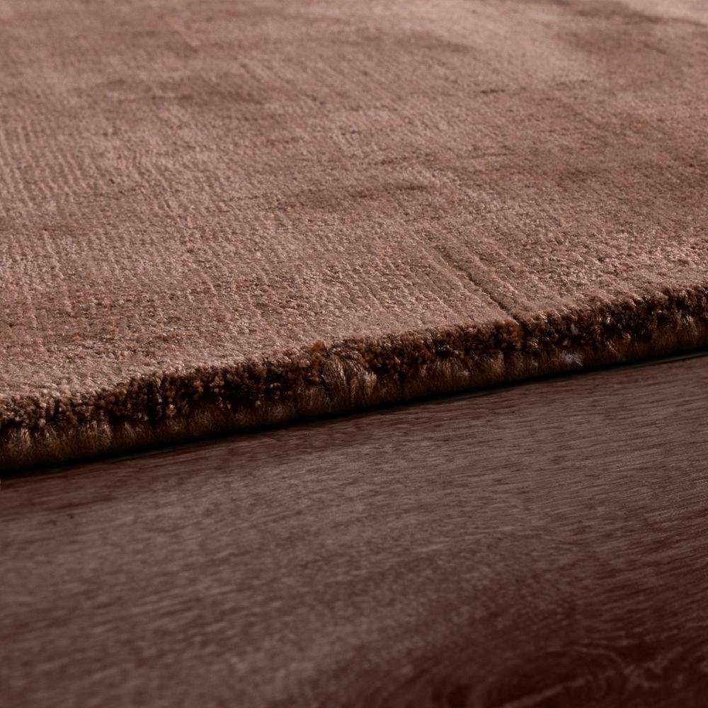 Paco Home Teppich »Glori 330«, rechteckig, 9 mm Höhe, Handweb, Kurzflor, 100% Viskose, handgewebt, mit leichtem Schimmer