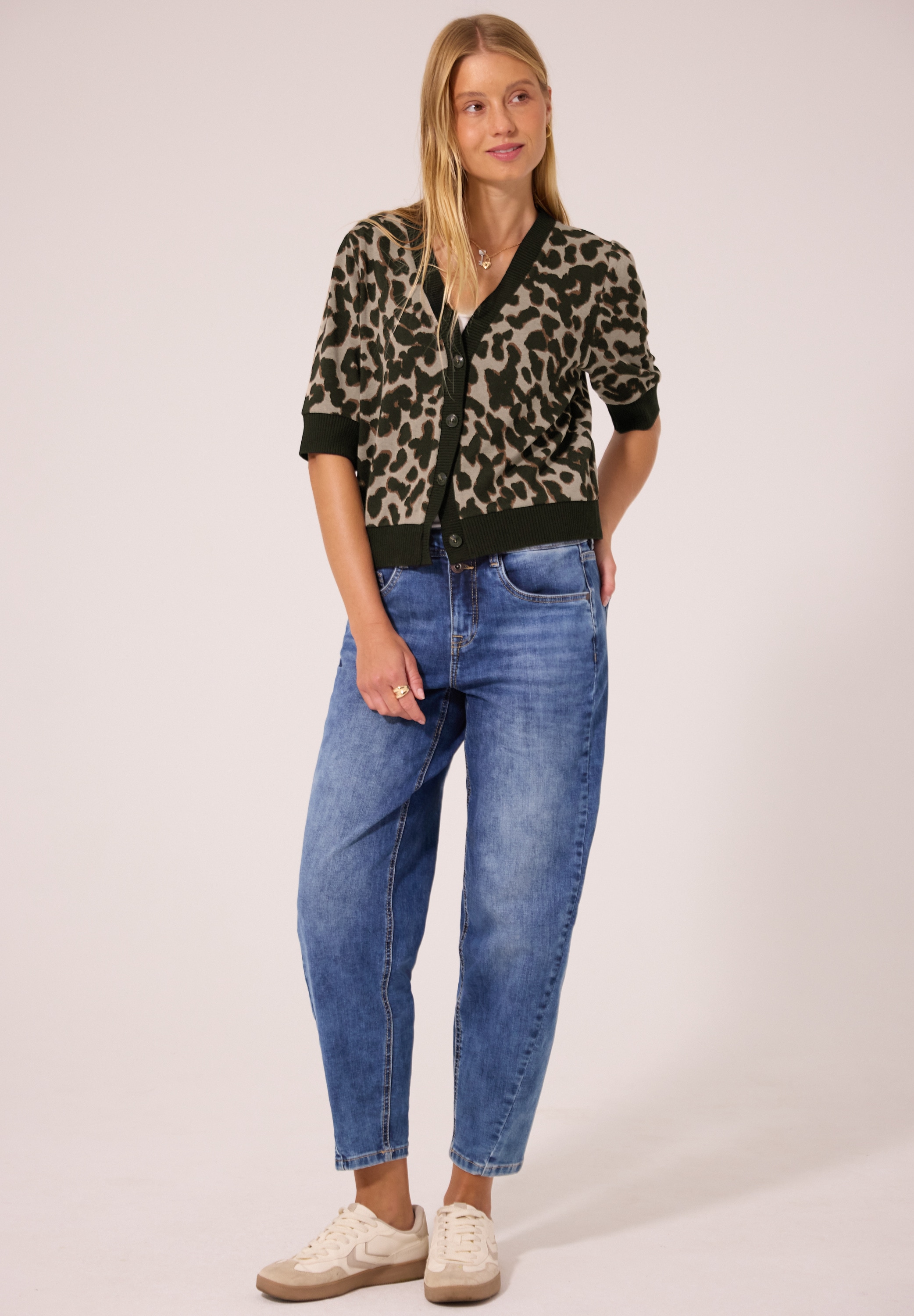 STREET ONE STUDIO Cardigan mit Leomuster