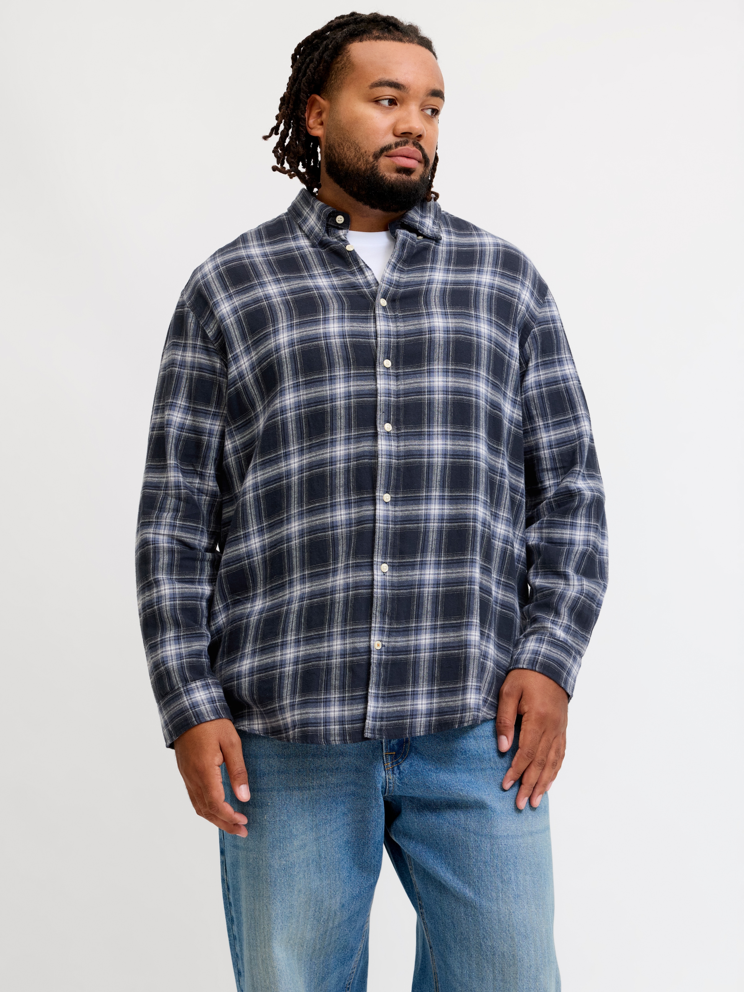 Jack & Jones PlusSize Langarmhemd »JJEFIELD CHECK SHIRT LS SN PLS« Baumwolle, relaxed fit