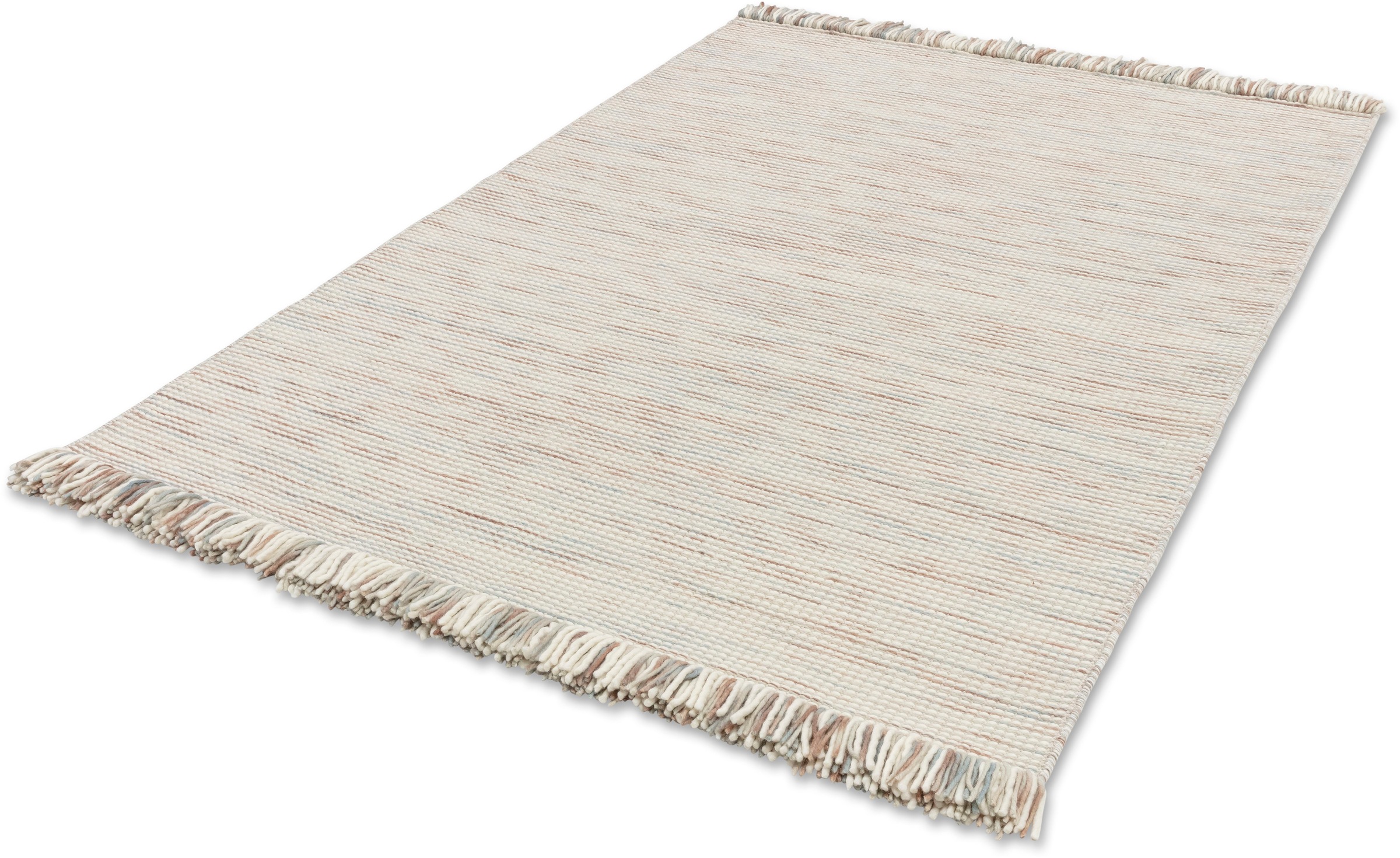 SCHÖNER WOHNEN-Kollektion 1100000002199 "Arina" rechteckig 10 mm Höhe 80% reine Wolle, gewebte Struktur, meliert, mit Fransen, Wohnzimmer