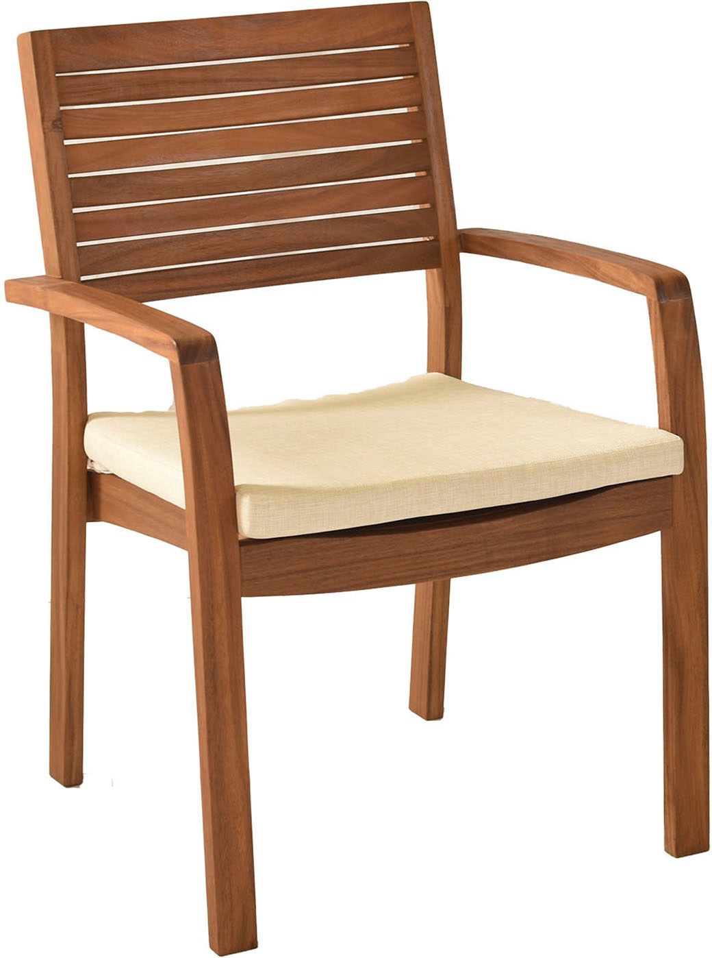MERXX Garten-Essgruppe »»Batavia««, (Set, 17 tlg., Tisch doppelt ausziehbar: 100x 180/220/260x 75 cm), moderne Landhausoptik in warmen Holznuancen