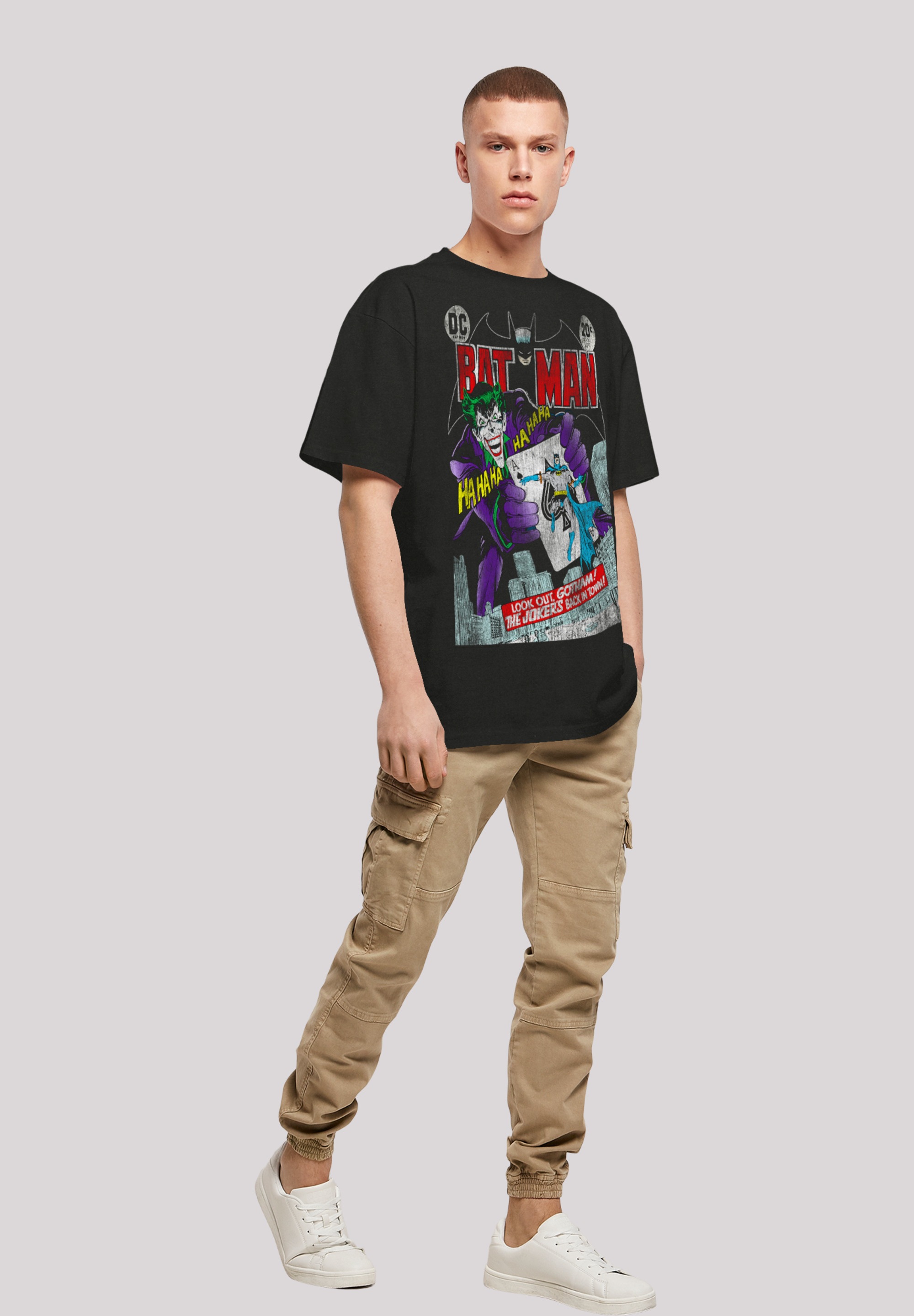 F4NT4STIC T-Shirt »Batman Joker Playing Card Cover«, Print
