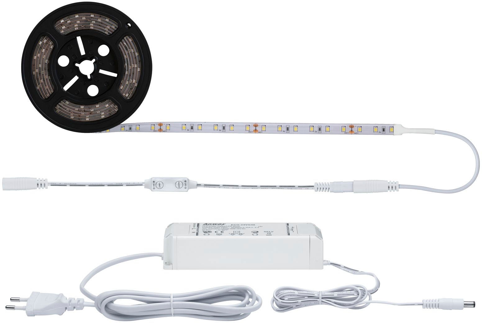 Paulmann LED-Streifen »SimpLED Power Strip Set inkl. Dimm/Switch 3m  Neutralweiß 33W«, 1 St.-flammig, 33W, beschichtet kaufen | BAUR