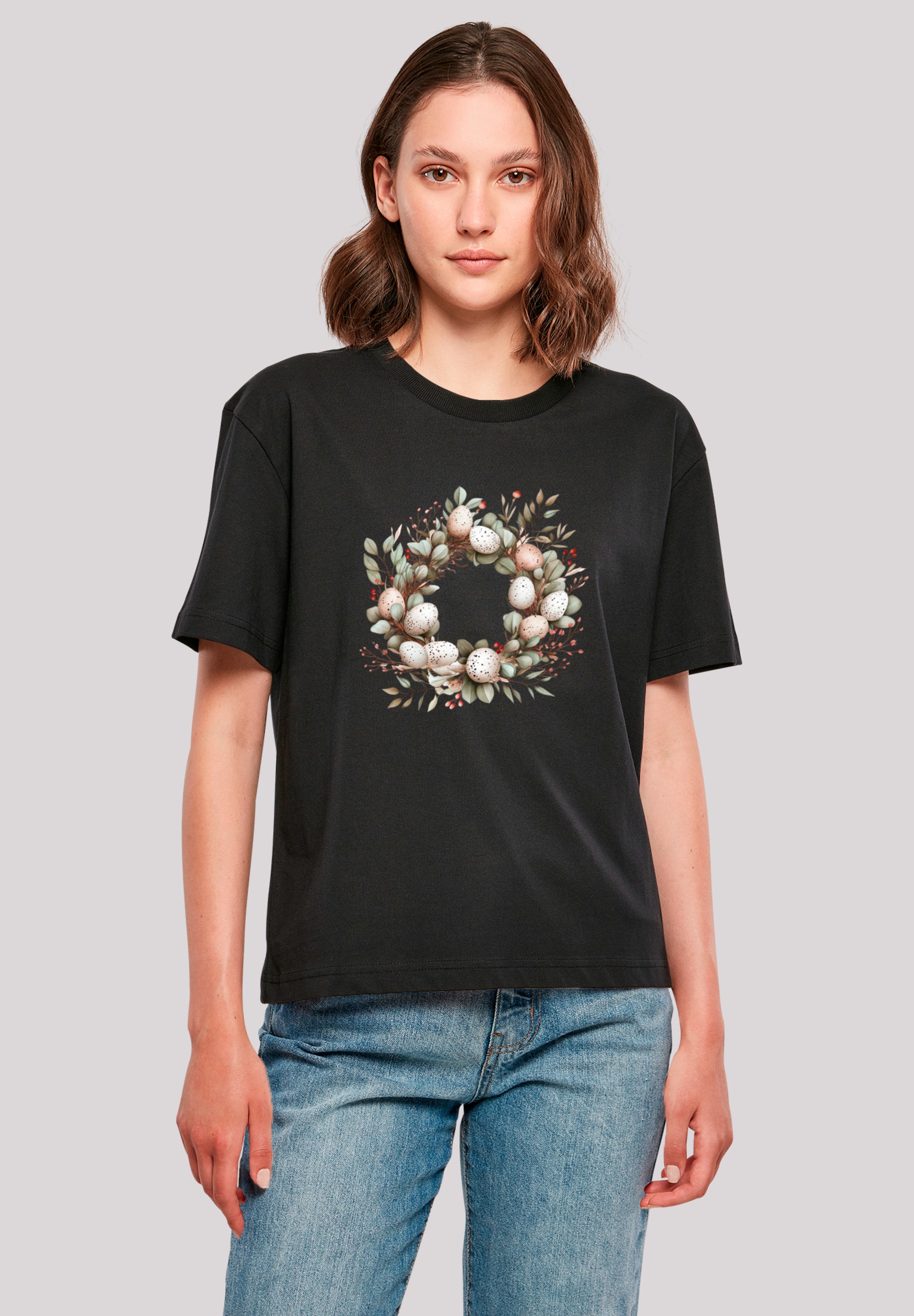 F4NT4STIC T-Shirt »Osterkranz Eierkranz Blumenring« Premium Qualität