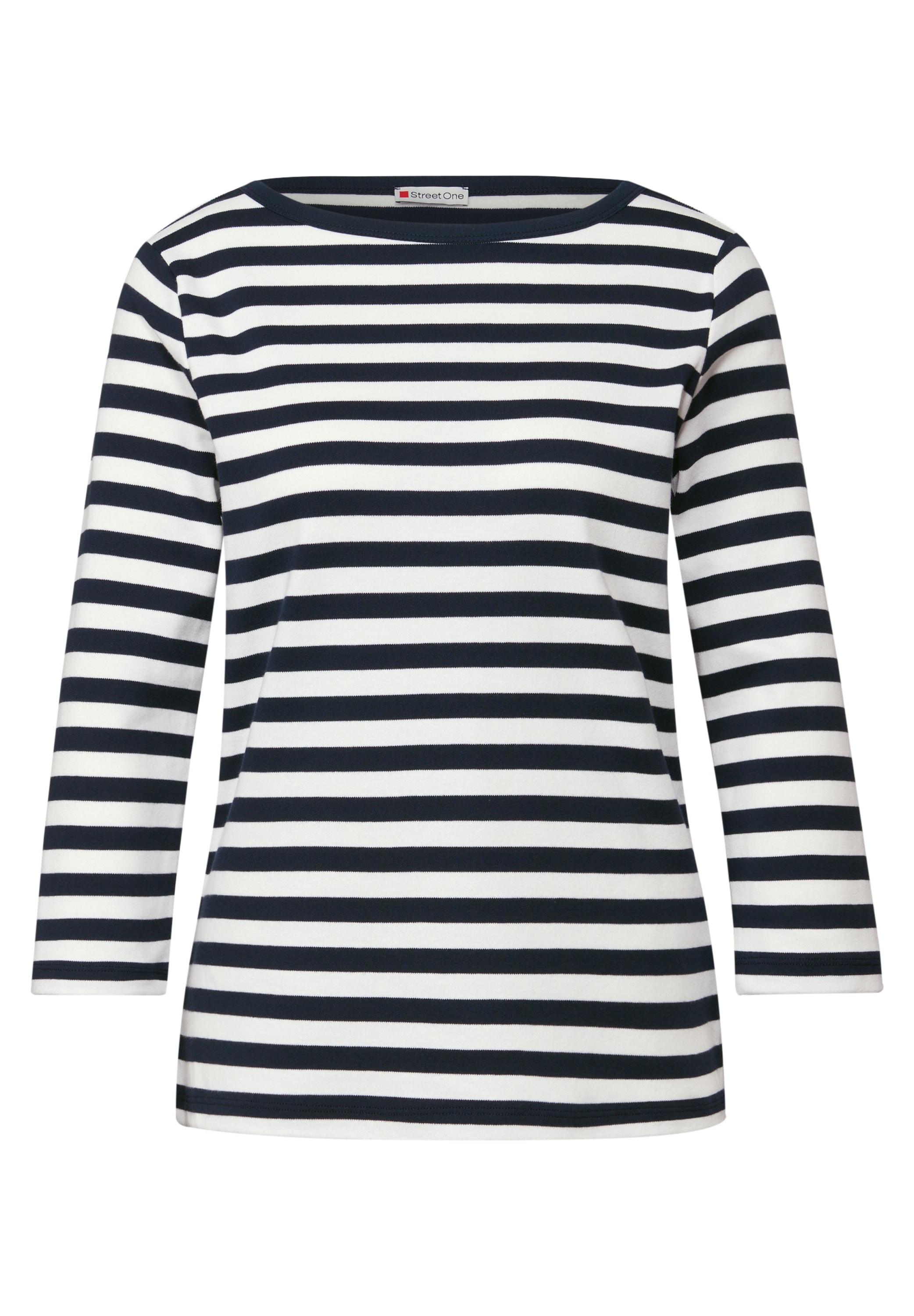 STREET ONE Rundhalsshirt, aus reiner Baumwolle