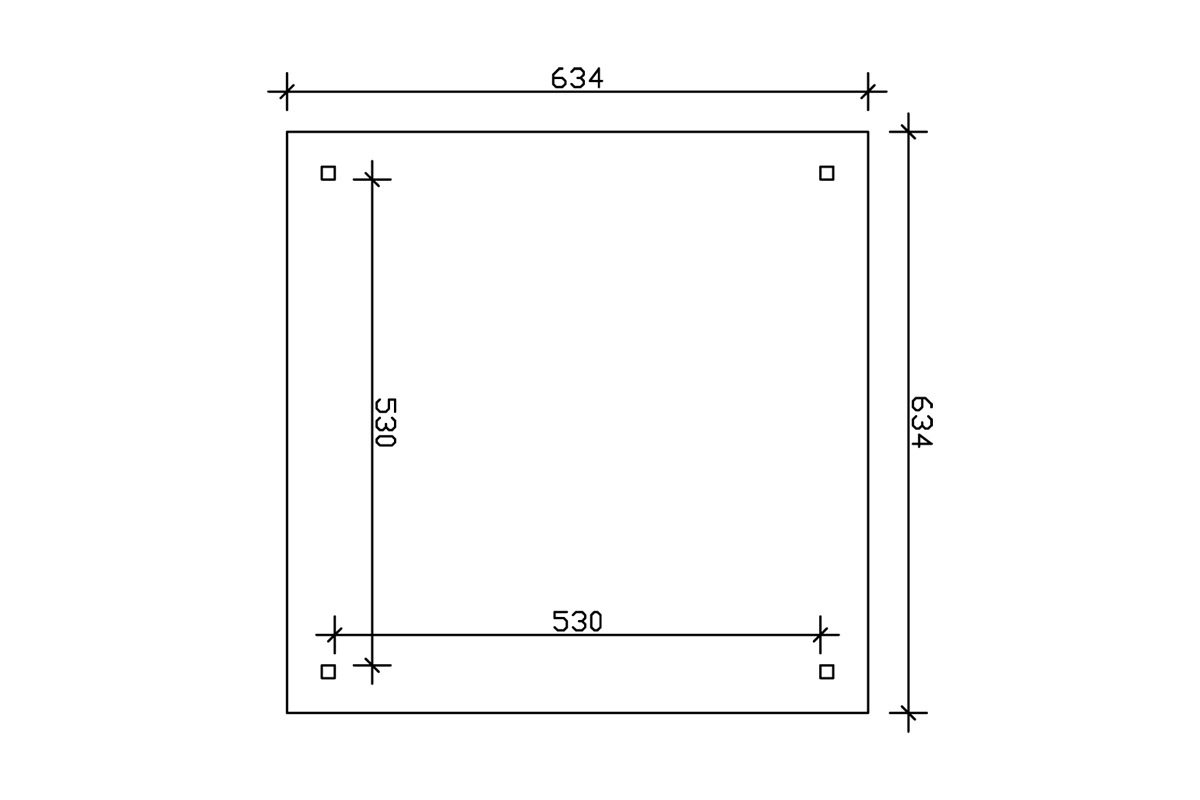 Skanholz Doppelcarport »Taunus« Leimholz 530 cm natur