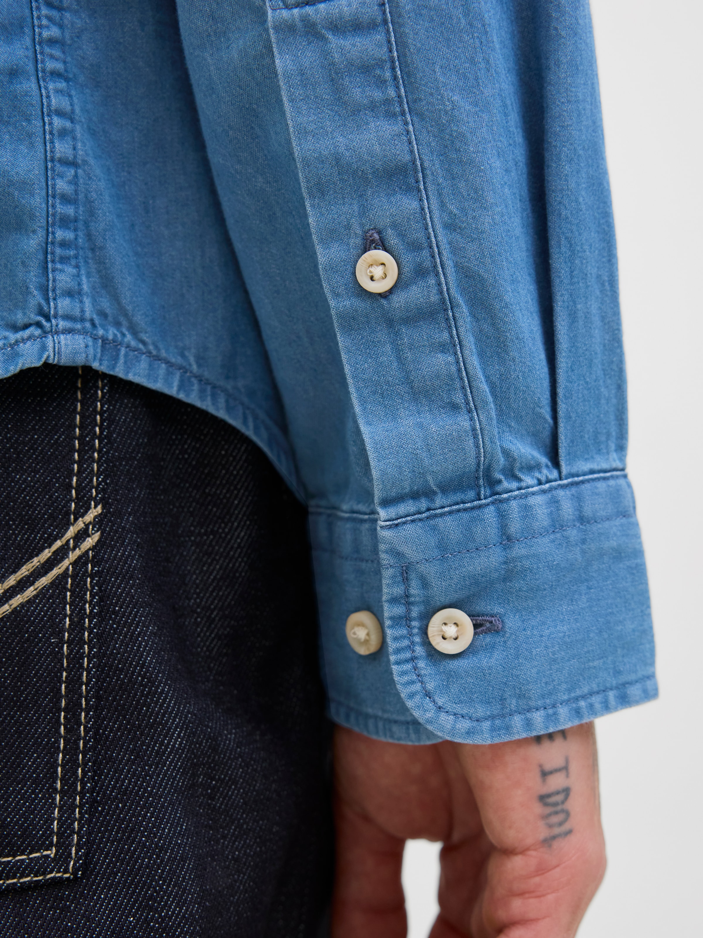 Jack & Jones Langarmhemd »JJEPERFECT DENIM SHIRT LS NOOS«