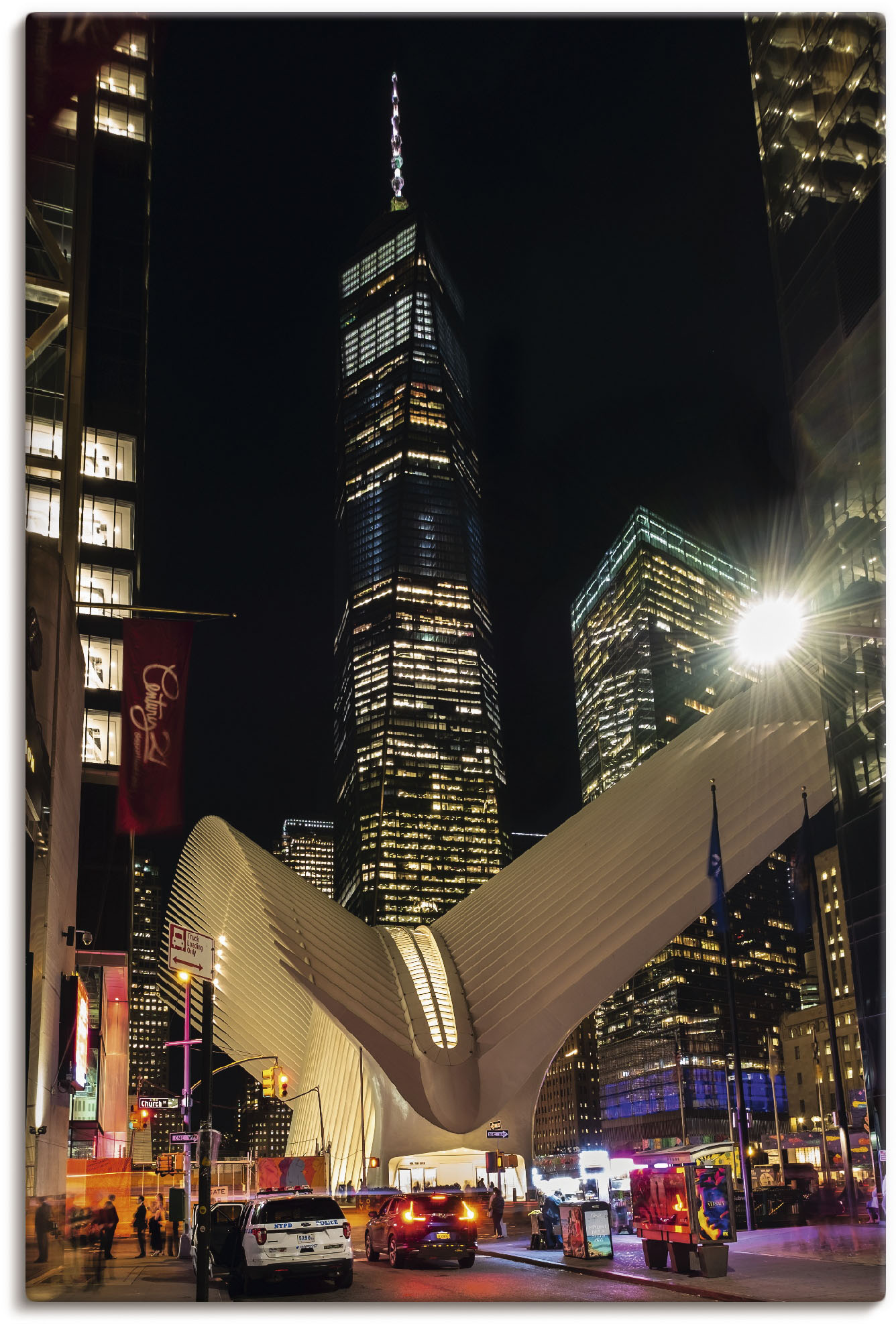 Artland Leinwandbild "World Trade Center New York" Amerika 1 Stk. tlg. auf Holzrahmen gespannt