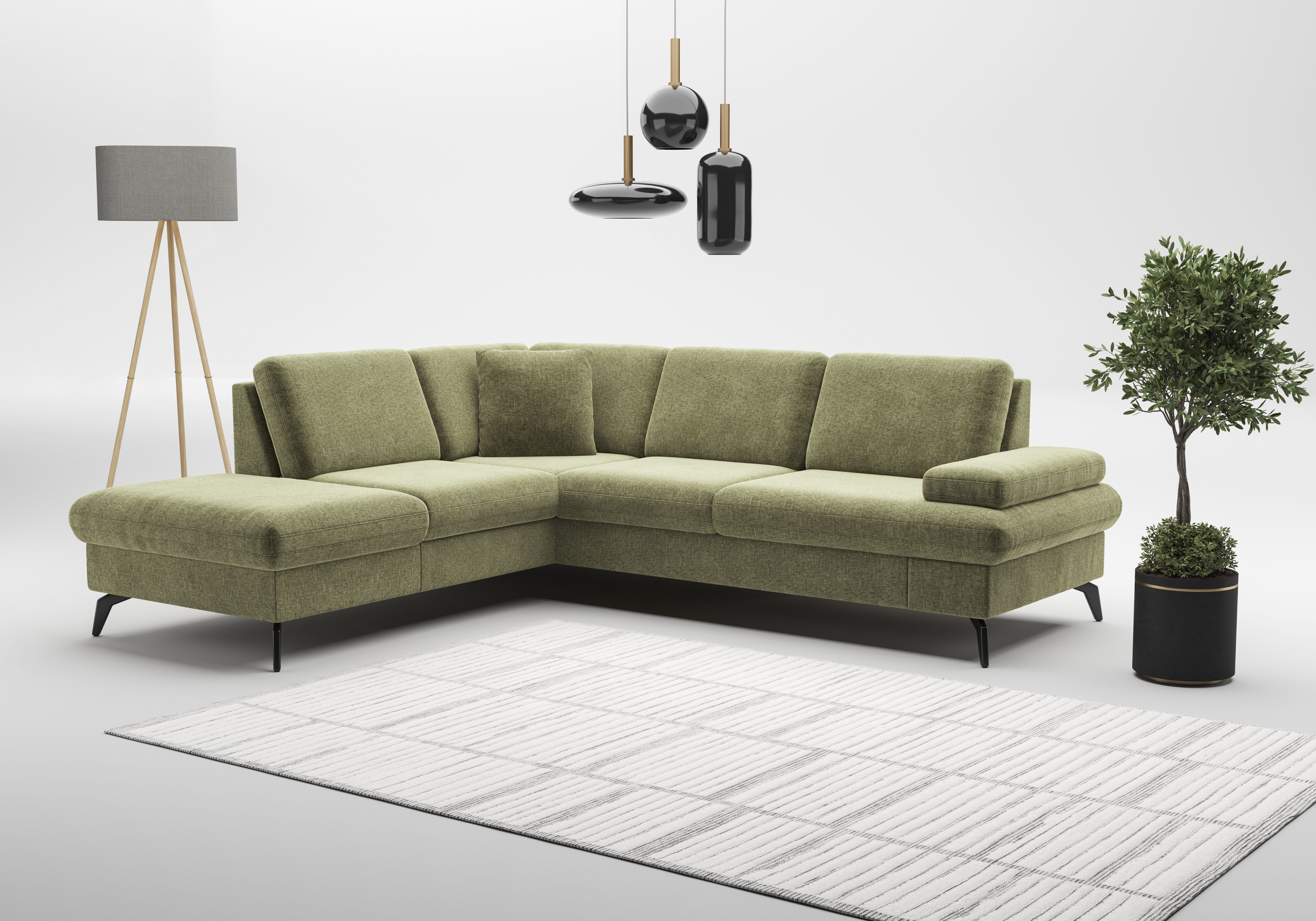 sit&more Ecksofa "Morris Jubi L-Form, B: 238 cm" mit Armteilfunktion & 1 Zierkissen, optional Schlaffunktion