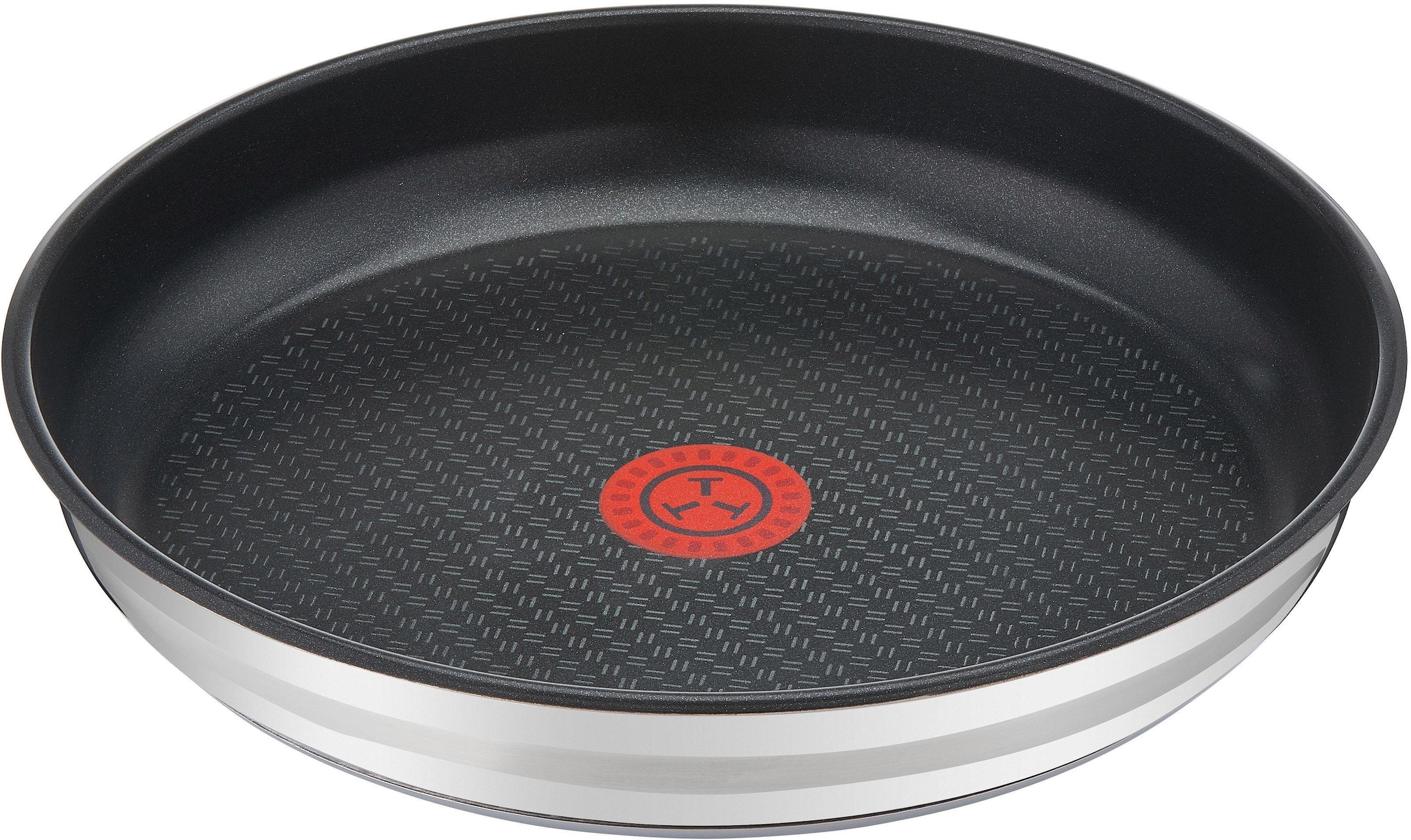 Tefal Pfannen-Set »Jamie Oliver Ingenio«, Edelstahl, (Set, 3 tlg.), Edelstahl, Antihaft, Thermo-Spot, Induktion, Set 24/28 cm