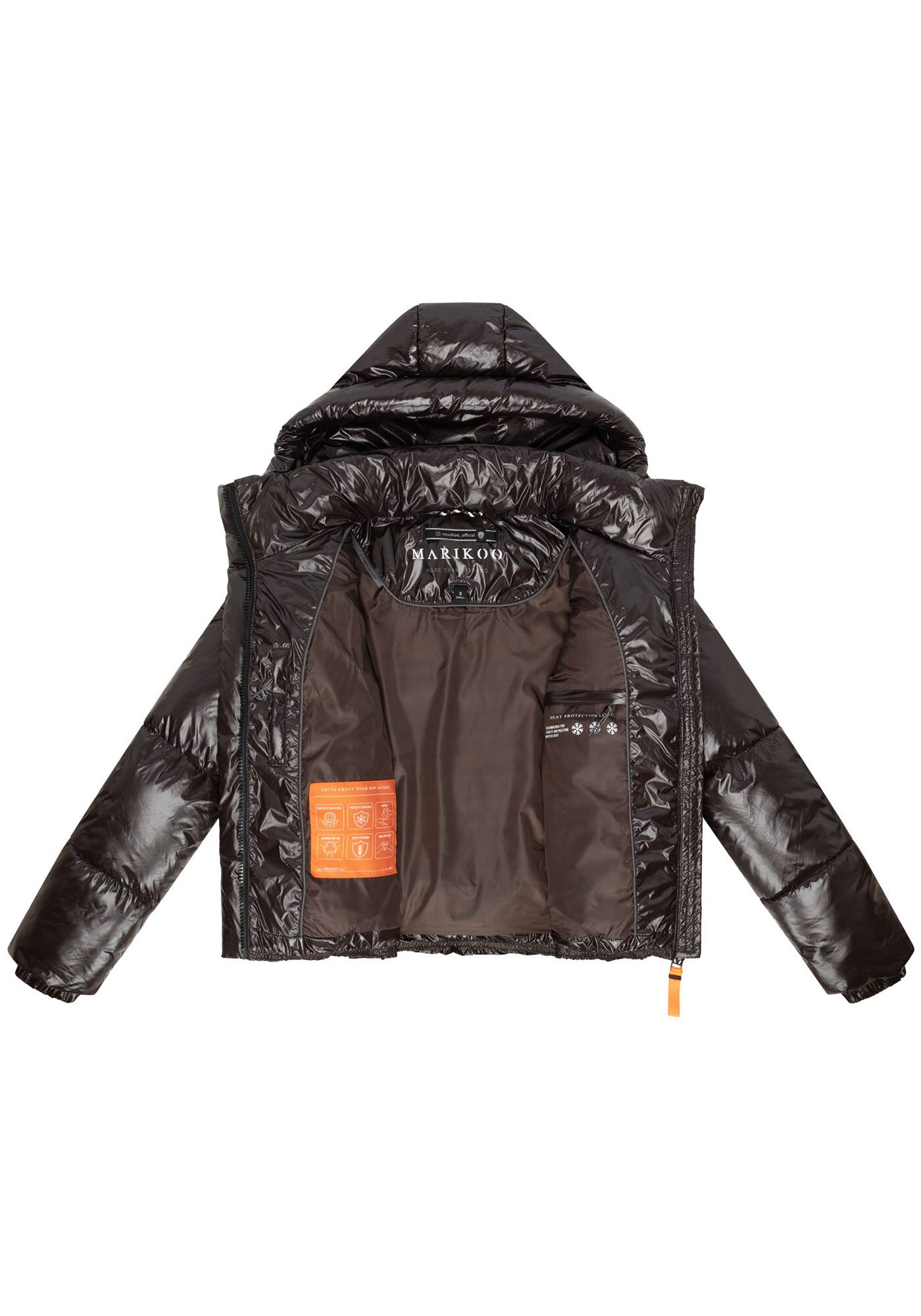 Marikoo Winterjacke »Skyraa«, Leicht glänzendes Obermaterial mit moderner Steppung
