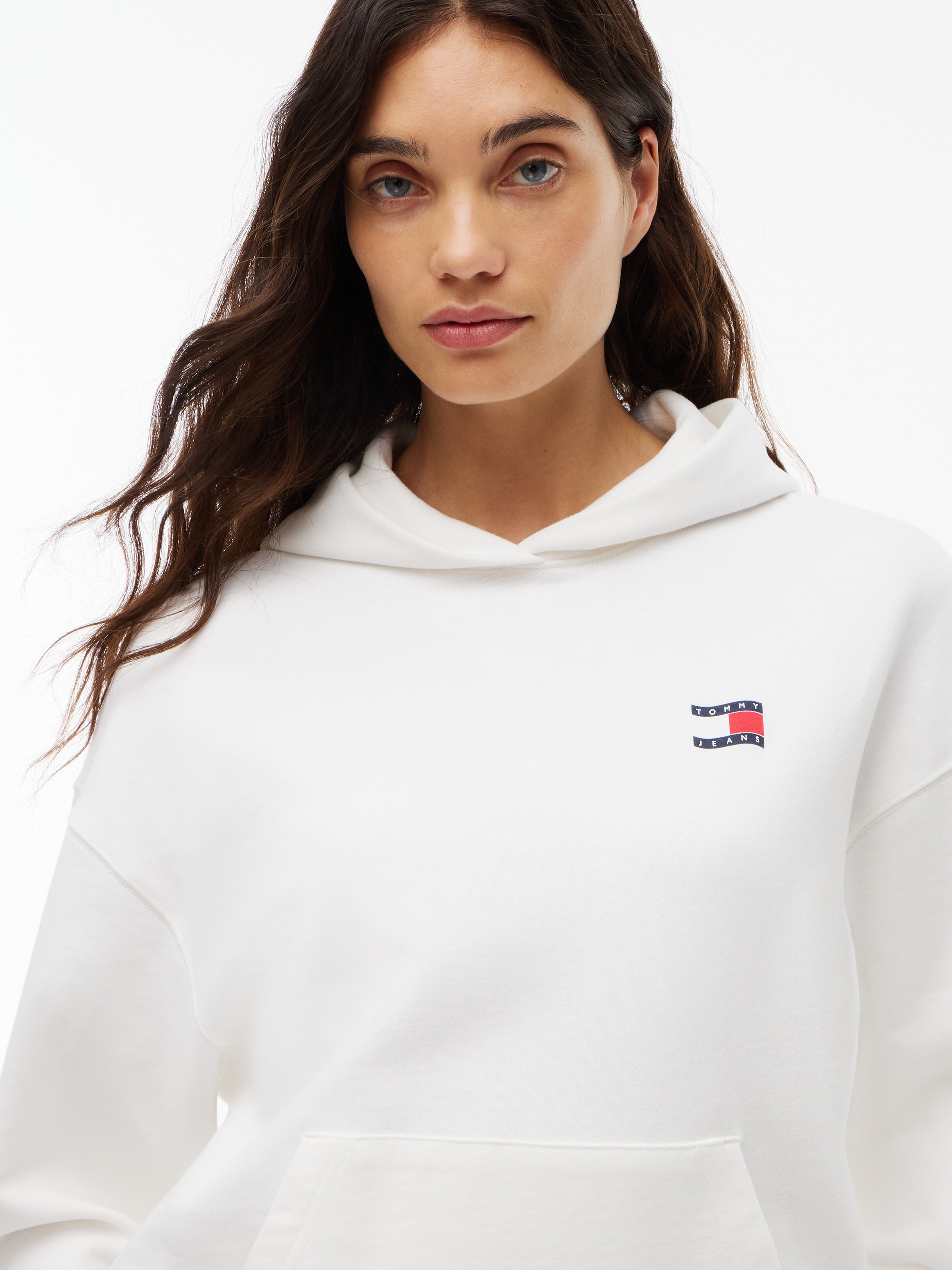Tommy Jeans Kapuzensweatshirt »TJW BXY ARCH WAVY FLAG HOOD EXT«, Baumwolle
