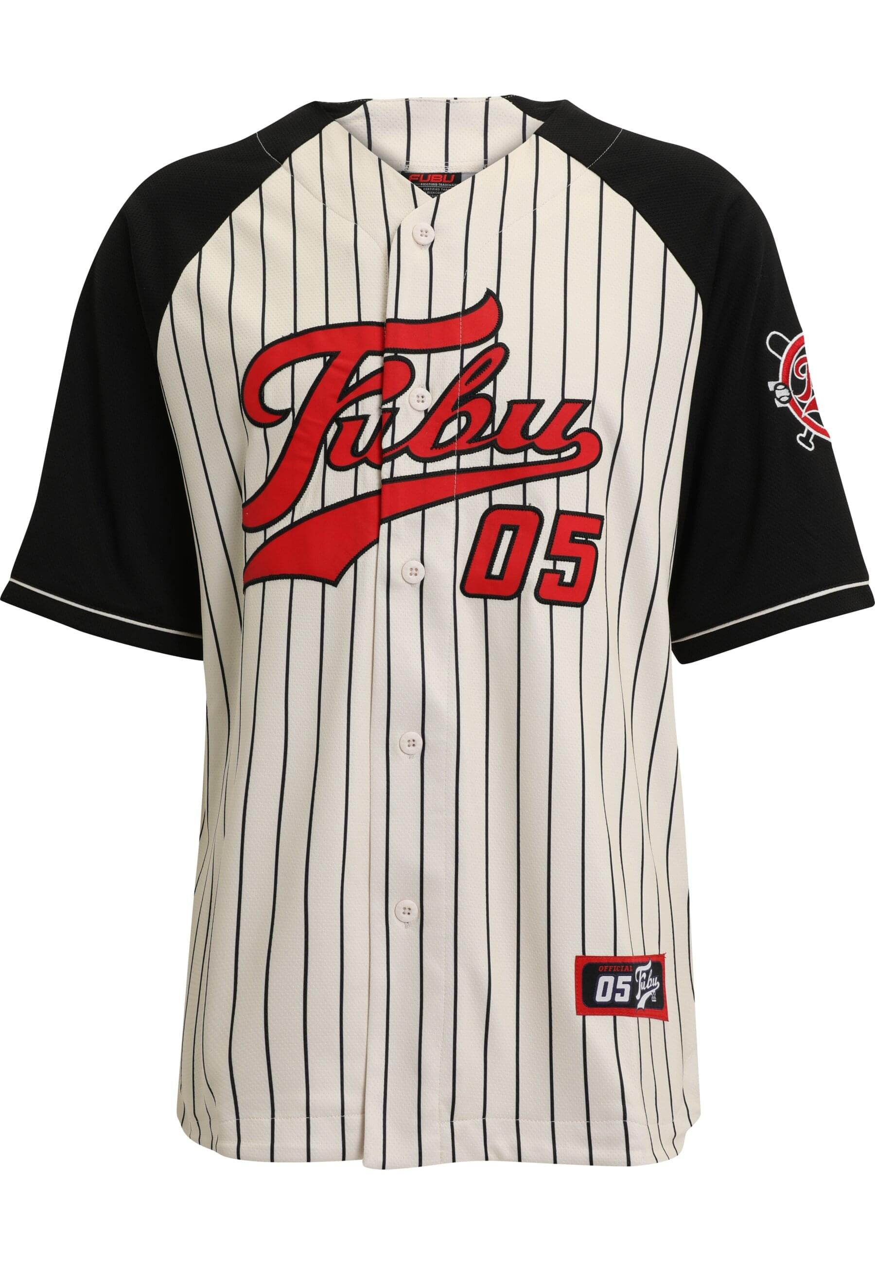 T-Shirt »Fubu Herren FM231-008-1 FUBU Varsity Pinstriped Baseball Jersey«, (1 tlg.)