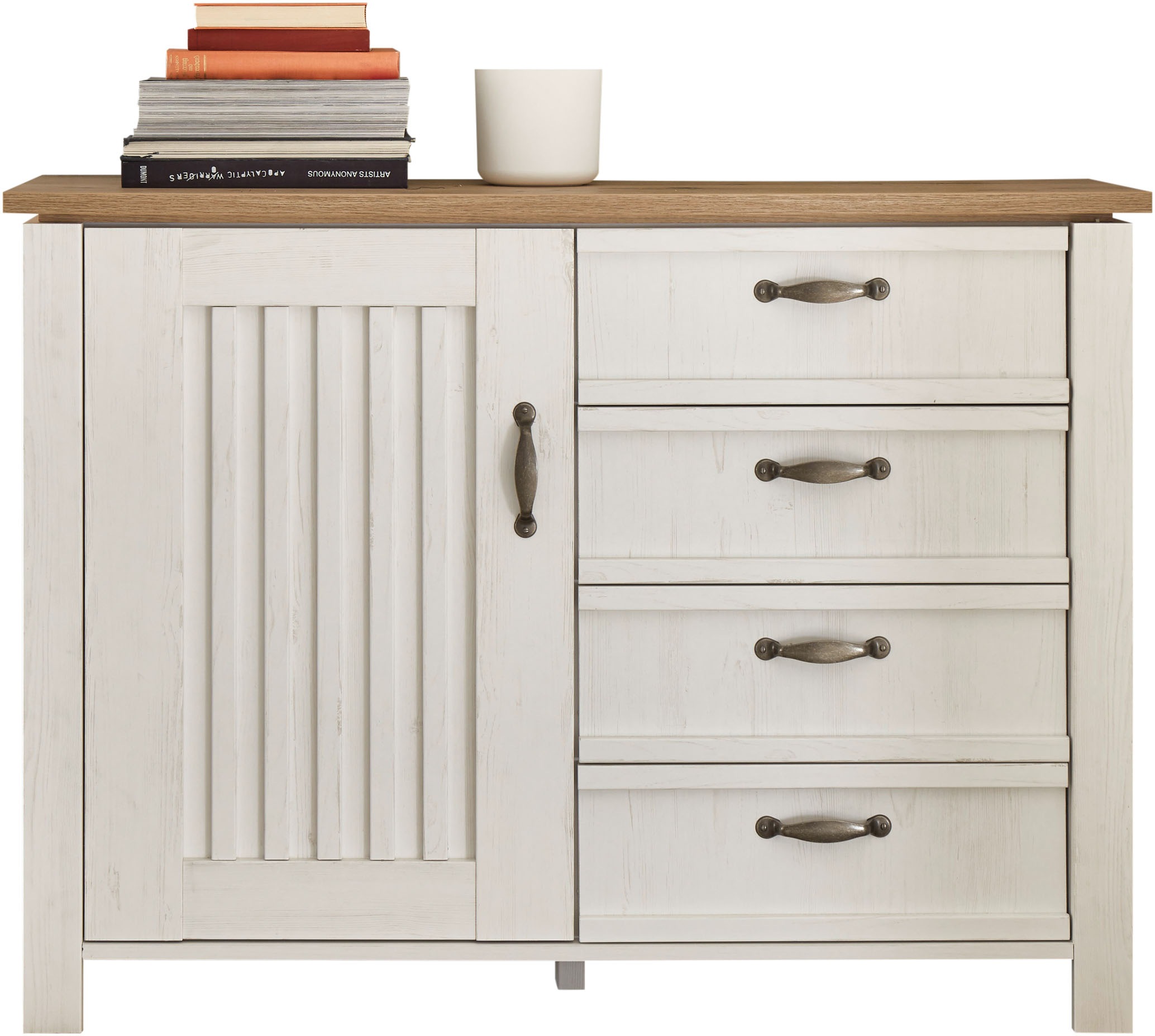 Thumbnail - Schlafkontor Kombikommode "Trient" im Landhaustil, Schlafzimmerkommode mit Schubkästen