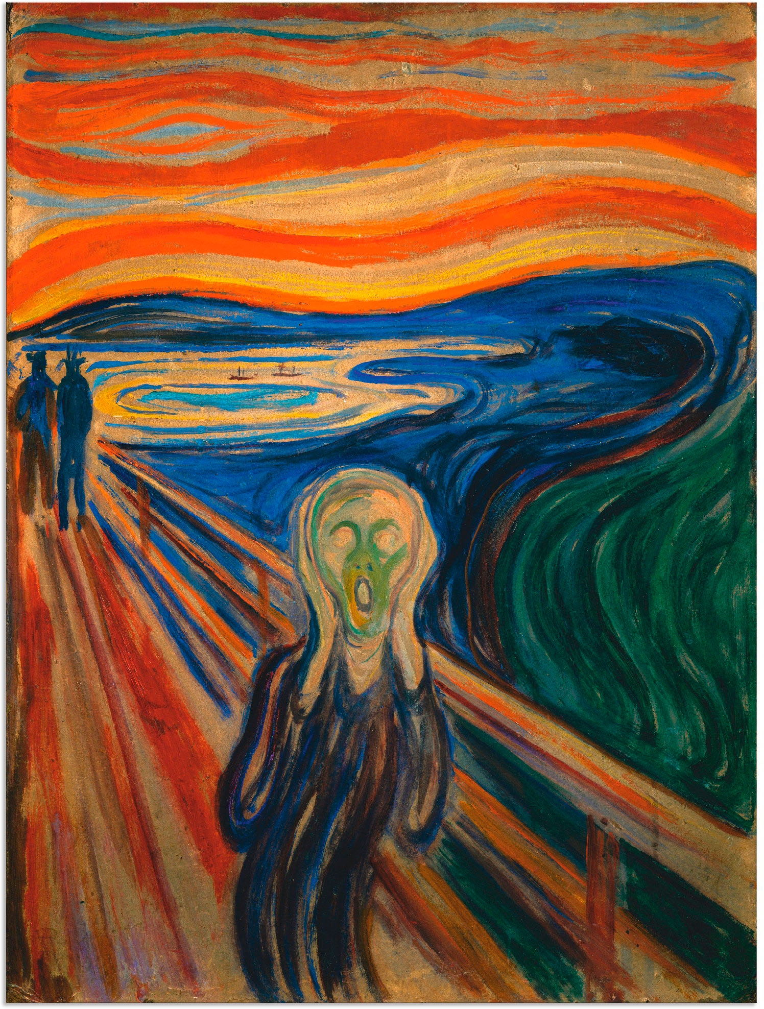 Artland Wandbild "Der Schrei. 1893" Mann 1 Stk. tlg. als Alubild, Leinwandb günstig online kaufen