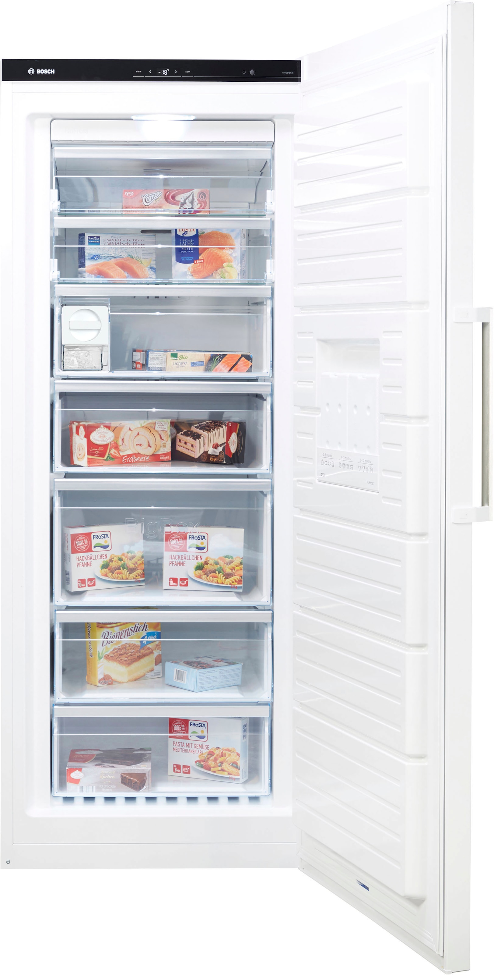 Bosch Weiß Gefrierschrank Nofrost Serie 6 "Gsn54awcv" 176 Cm Hoch 70 Cm Breit Flexible Vario Zone & Eisfreie No Frost-Technologie Im Gefrierraum von Baur