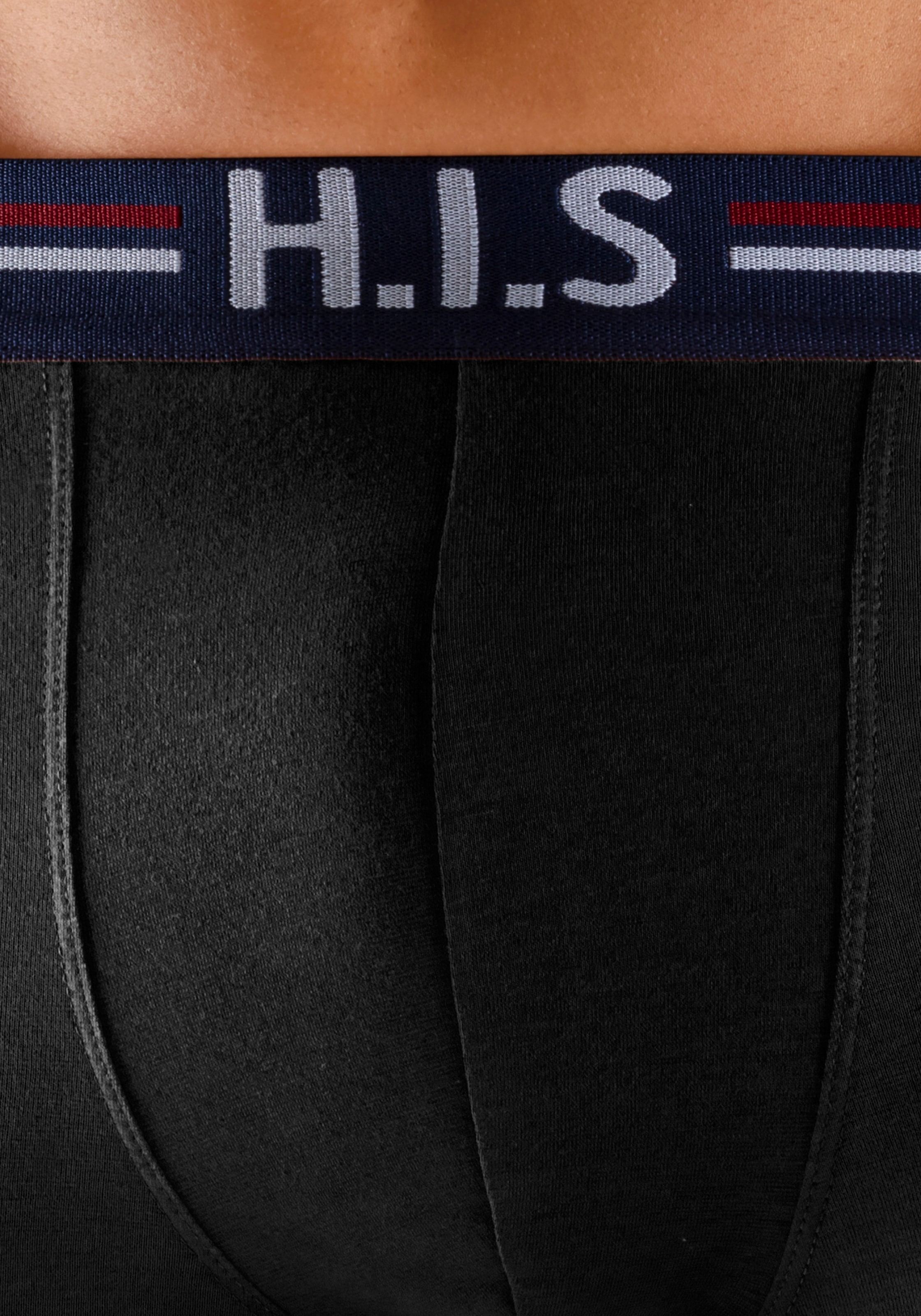 H.I.S Boxer »Boxershorts für Herren«, (Packung, 5 St.), mit Streifen und Markenlogo im Bund