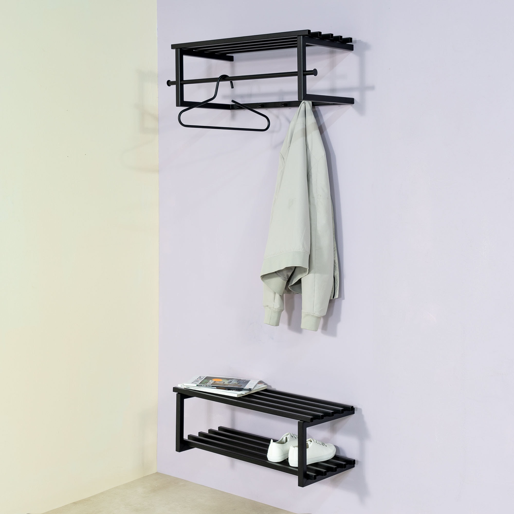 Spinder Design Garderobenleiste "MARCO" Wandgarderobe aus Stahl mit 5 Haken günstig online kaufen