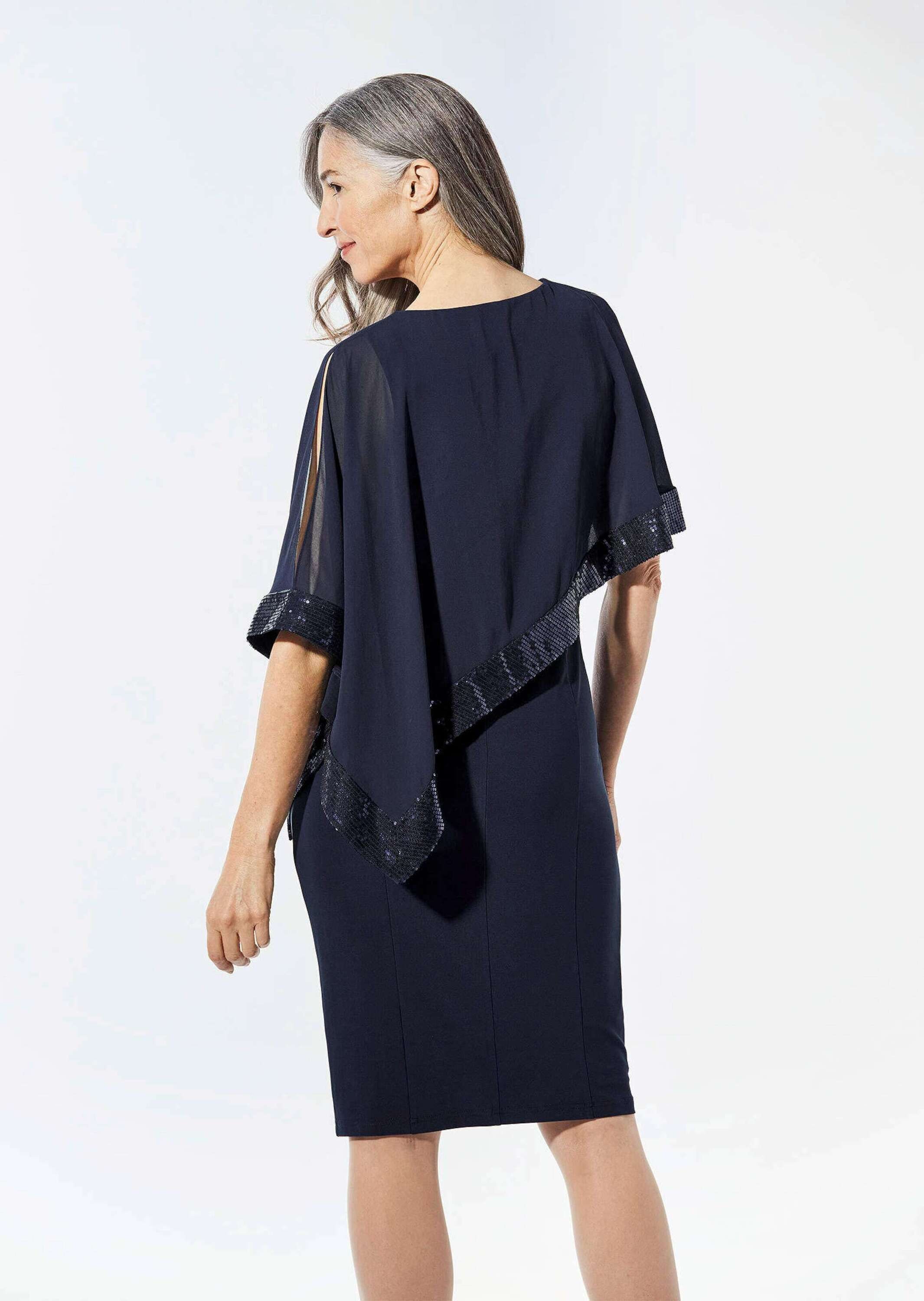 GOLDNER Abendkleid »Kleid Kleid mit raffiniertem Chiffonüberwurf«