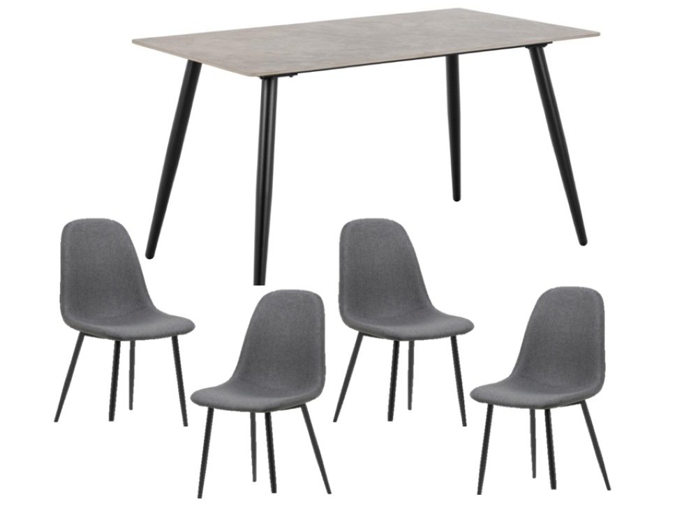 ACTONA GROUP Esszimmer-Set "Essgruppe, Speisetisch mit Stühlen", (Komplett- günstig online kaufen