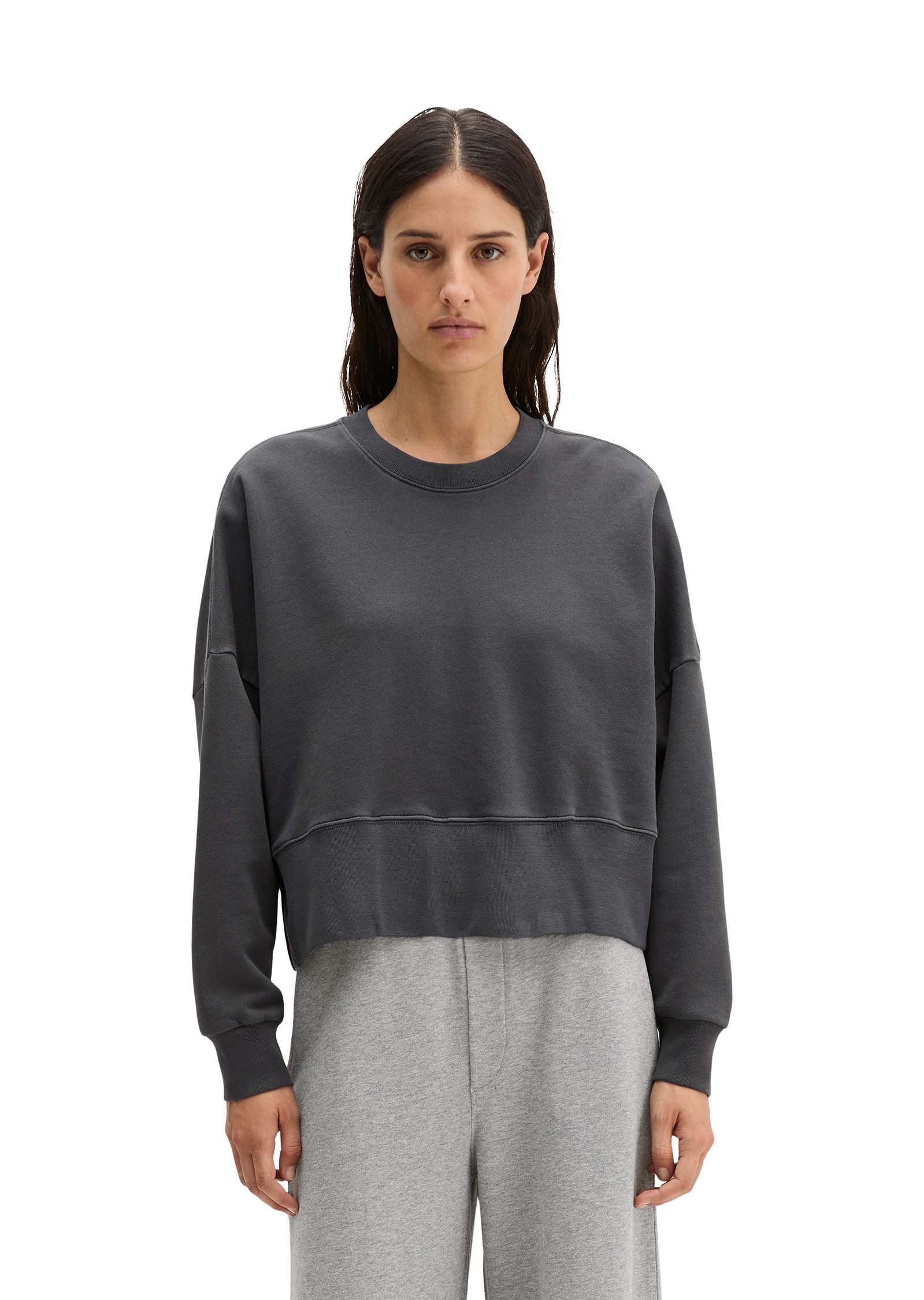 Marc OPolo Sweatshirt, relaxed fit mit recycelter Baumwolle, cropped günstig online kaufen