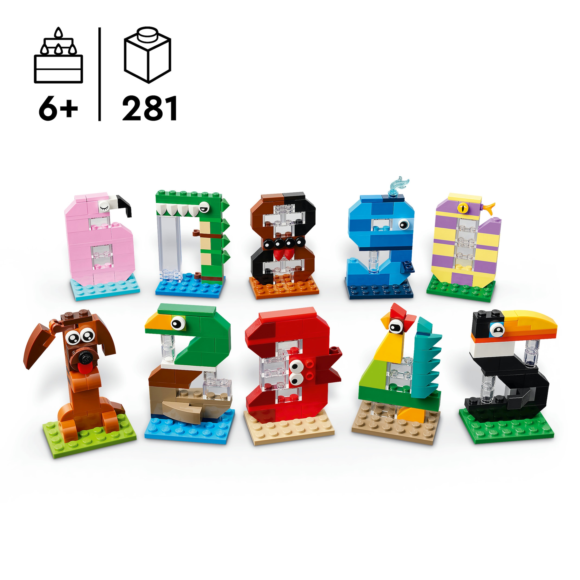 LEGO® Konstruktionsspielsteine »Geburtstagszahlen (40807), LEGO Iconic« Made in Europe