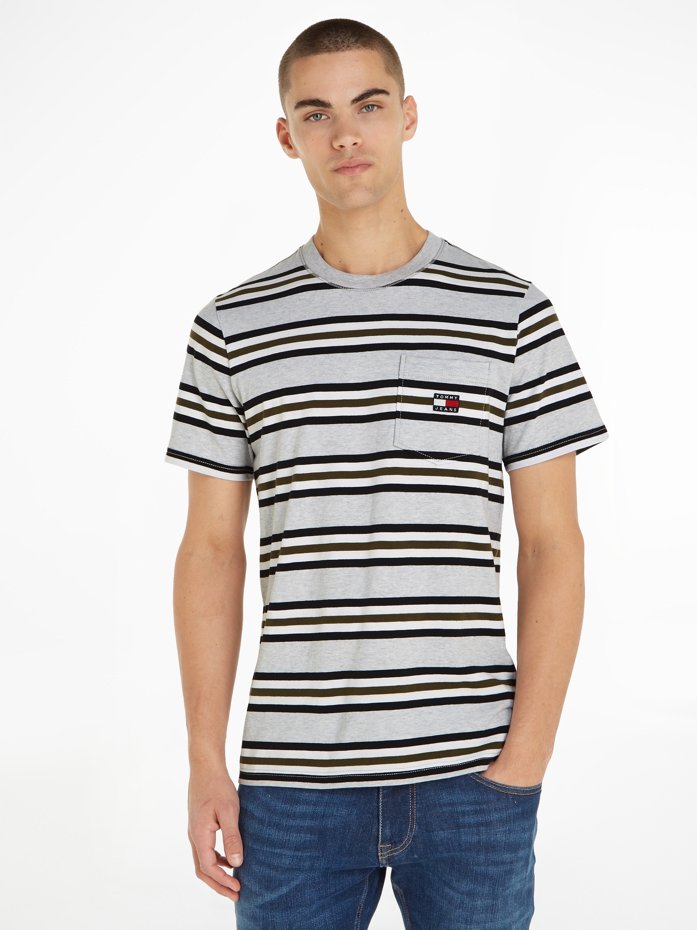 T-Shirt ▷ Jeans FLAG STRIPE TEE« BAUR bestellen REG | Tommy »TJM