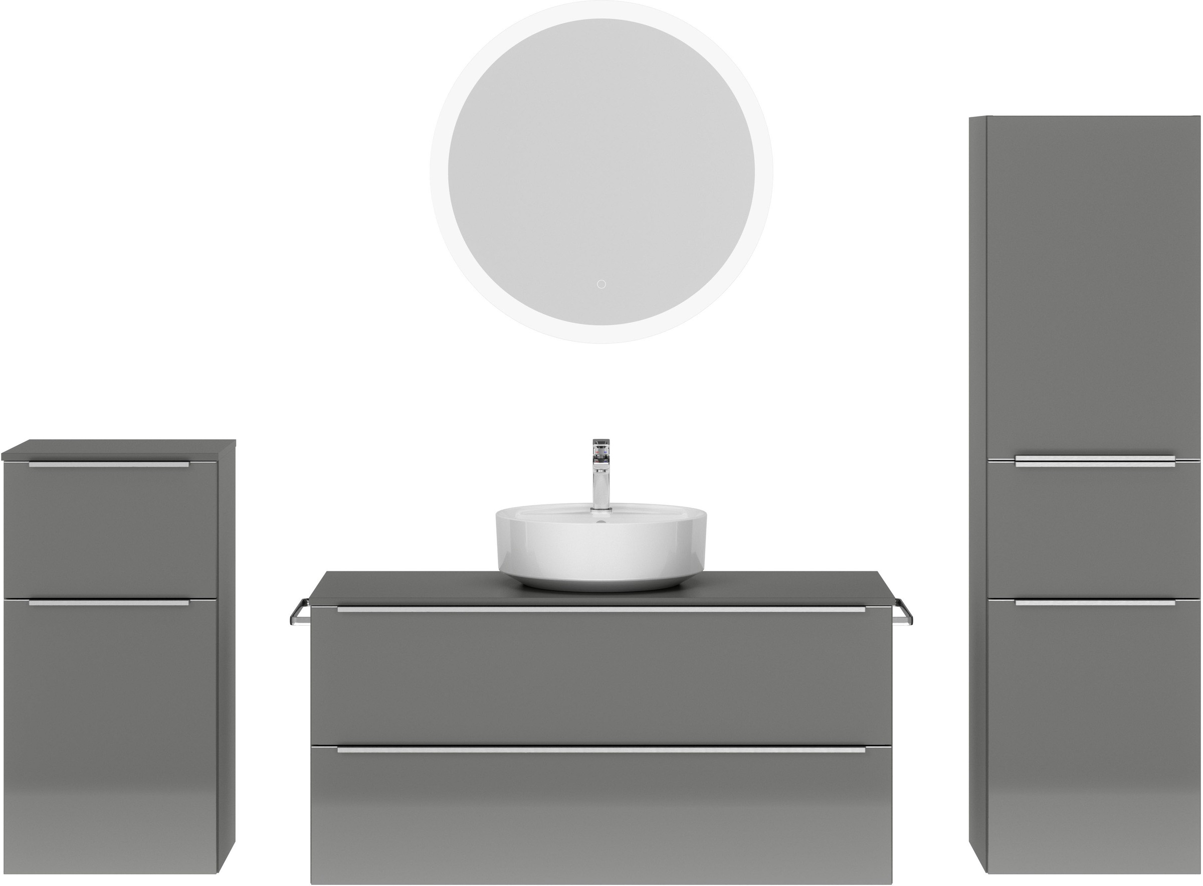 nobilia Badmöbel-Set "Alvene" vormontiert, mit Soft-Close, 4 Stk. tlg. günstig online kaufen