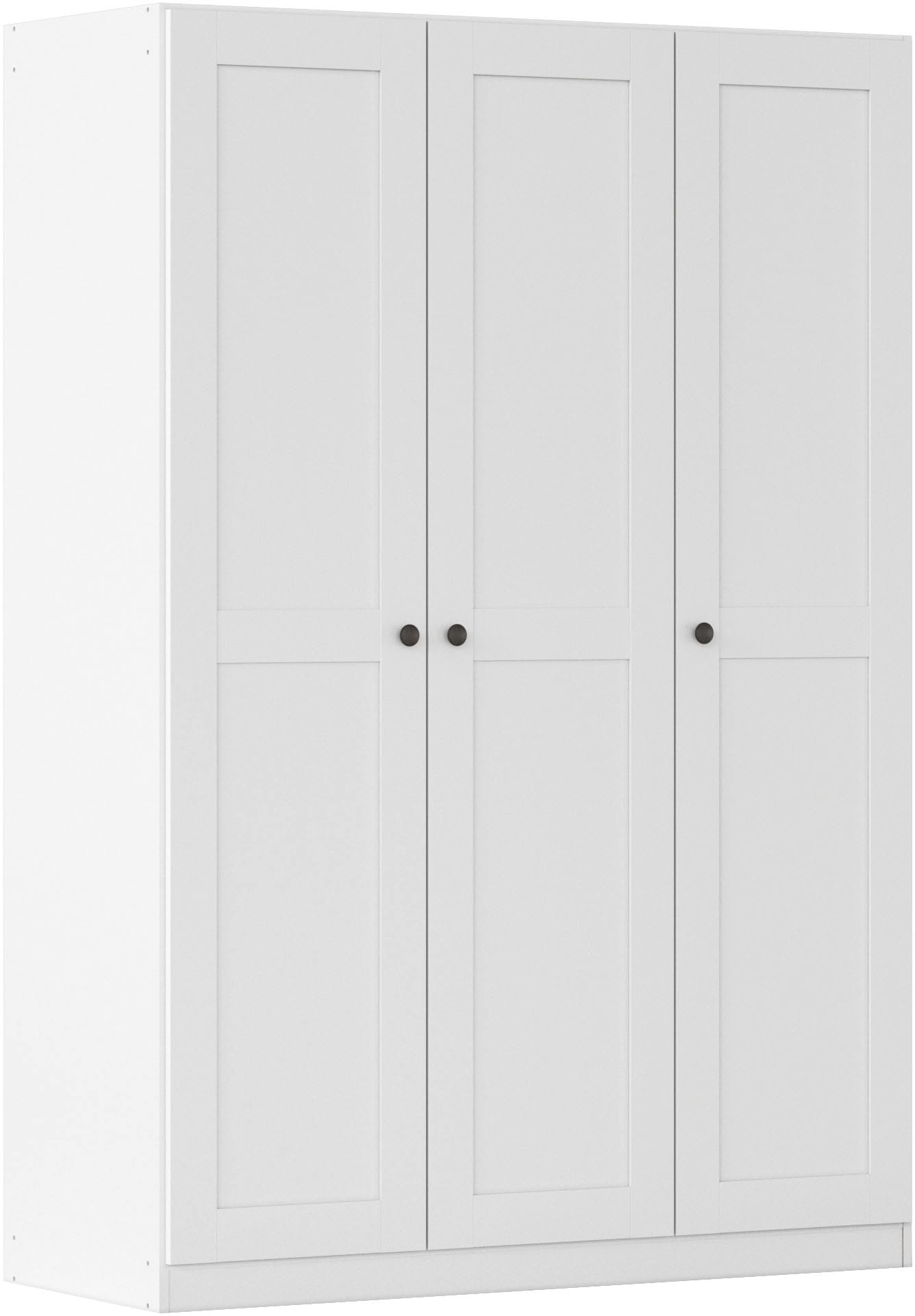 OTTO home Kleiderschrank "Mehrzweckschrank Aktenschrank Möbel Mietswohnung Schlafzimmer YLVA" Breiten: 90/135/180 cm, Höhe 197 cm, skandinavischer Style mit Rahmenfront und Knopfgriffen MADE IN GERMANY