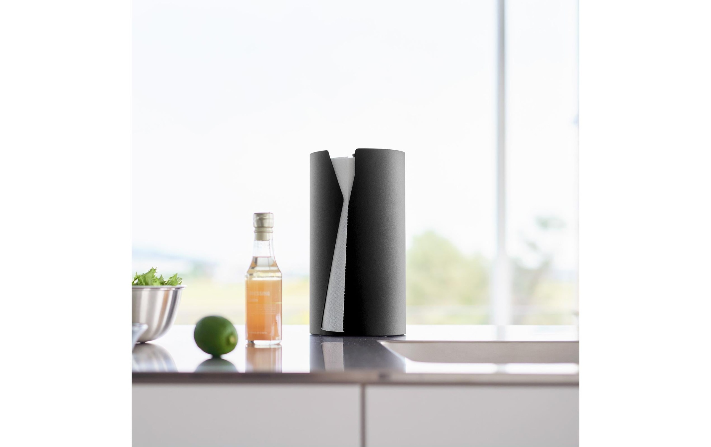 Yamazaki Küchenrollenhalter »Tower 16 x 16 x 30.2 cm« Runder Küchenrollenhalter aus Stahl mit beschwerter Basis