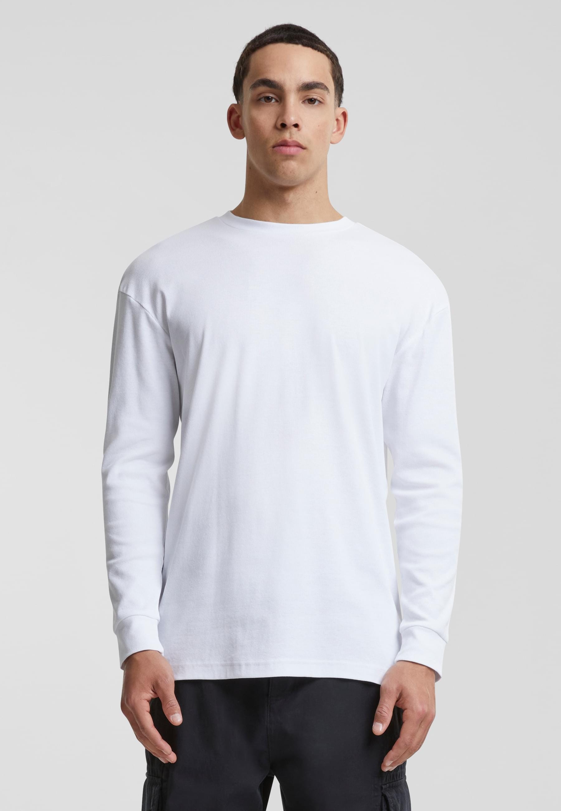 URBAN CLASSICS Longsleeve »Urban Classics Herren Organic Boxy Rib Longsleeve«, (1 tlg.)
