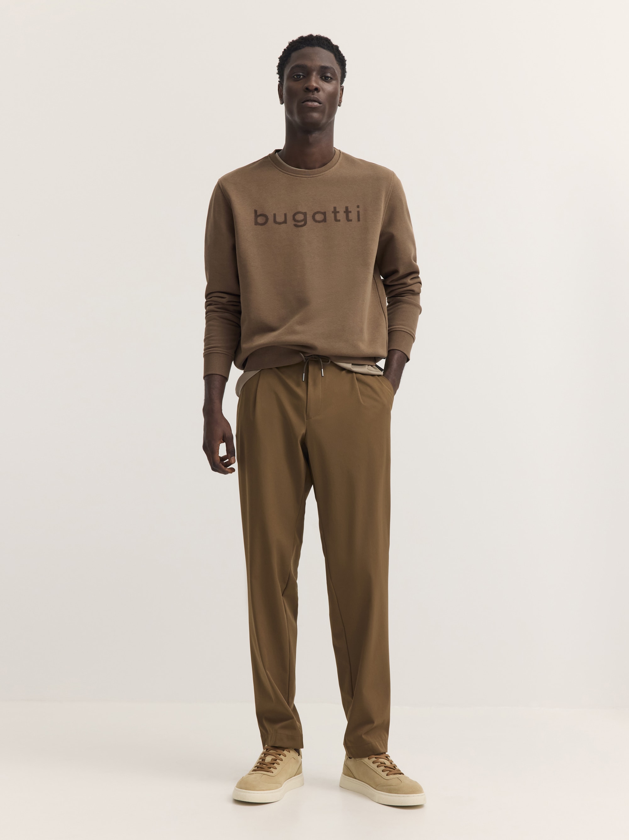 bugatti Sweatshirt »Modern Fit«, Modern Fit Baumwolle Rundhals
