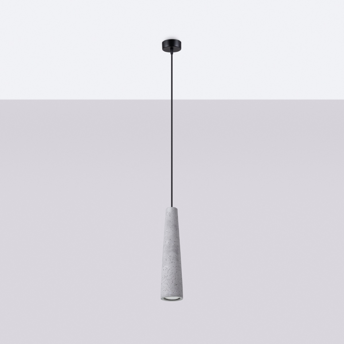 SOLLUX lighting Pendelleuchte »Pendelleuchte ELECTRA Beton«, 1 flammig, Leuchtmittel GU10 | ohne Leuchtmittel, Lichter aus