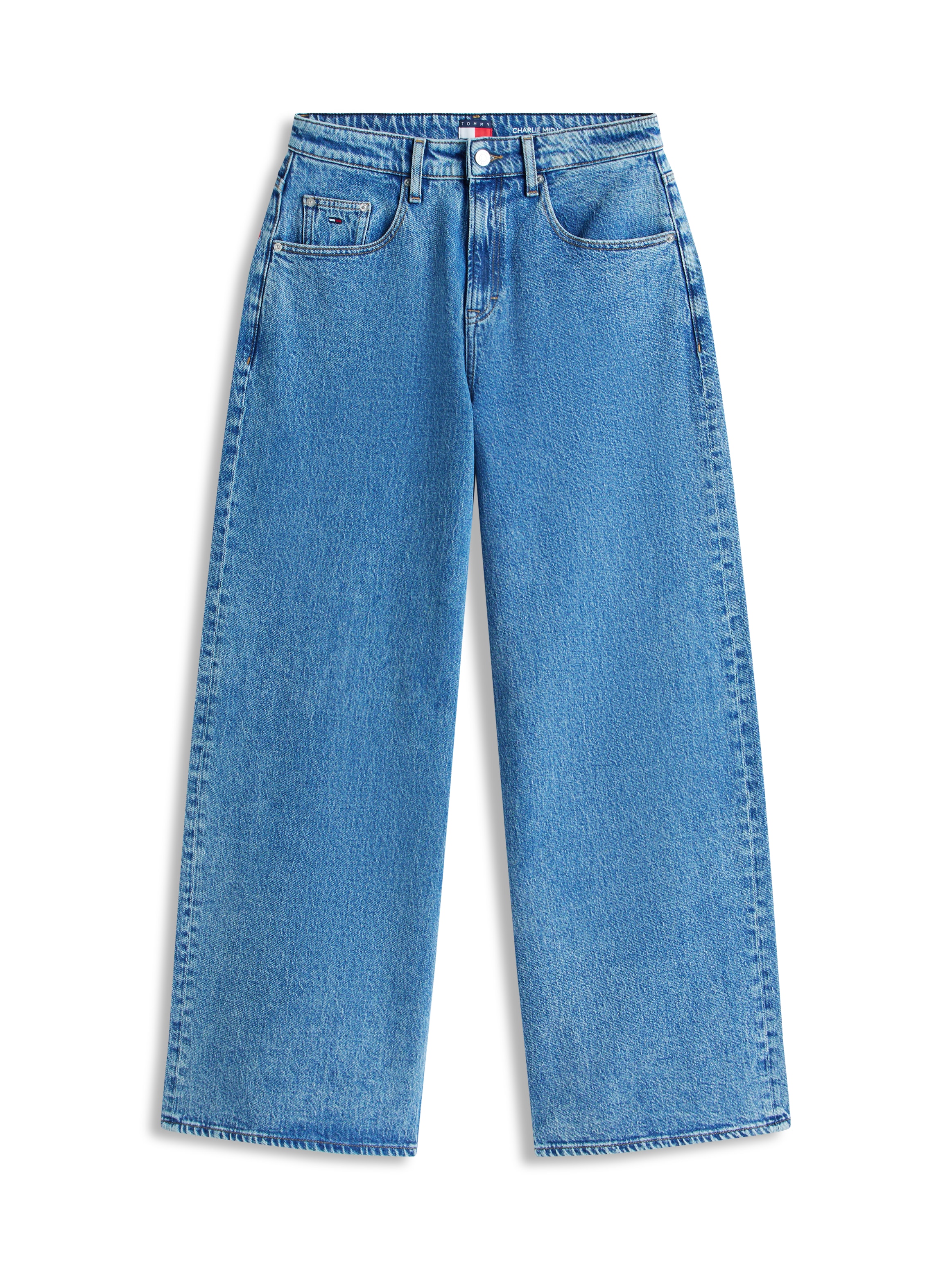 Tommy Jeans Loose-fit-Jeans »CHARLIE MR LOOSE WD« mit Logostickerei, Mid Rise