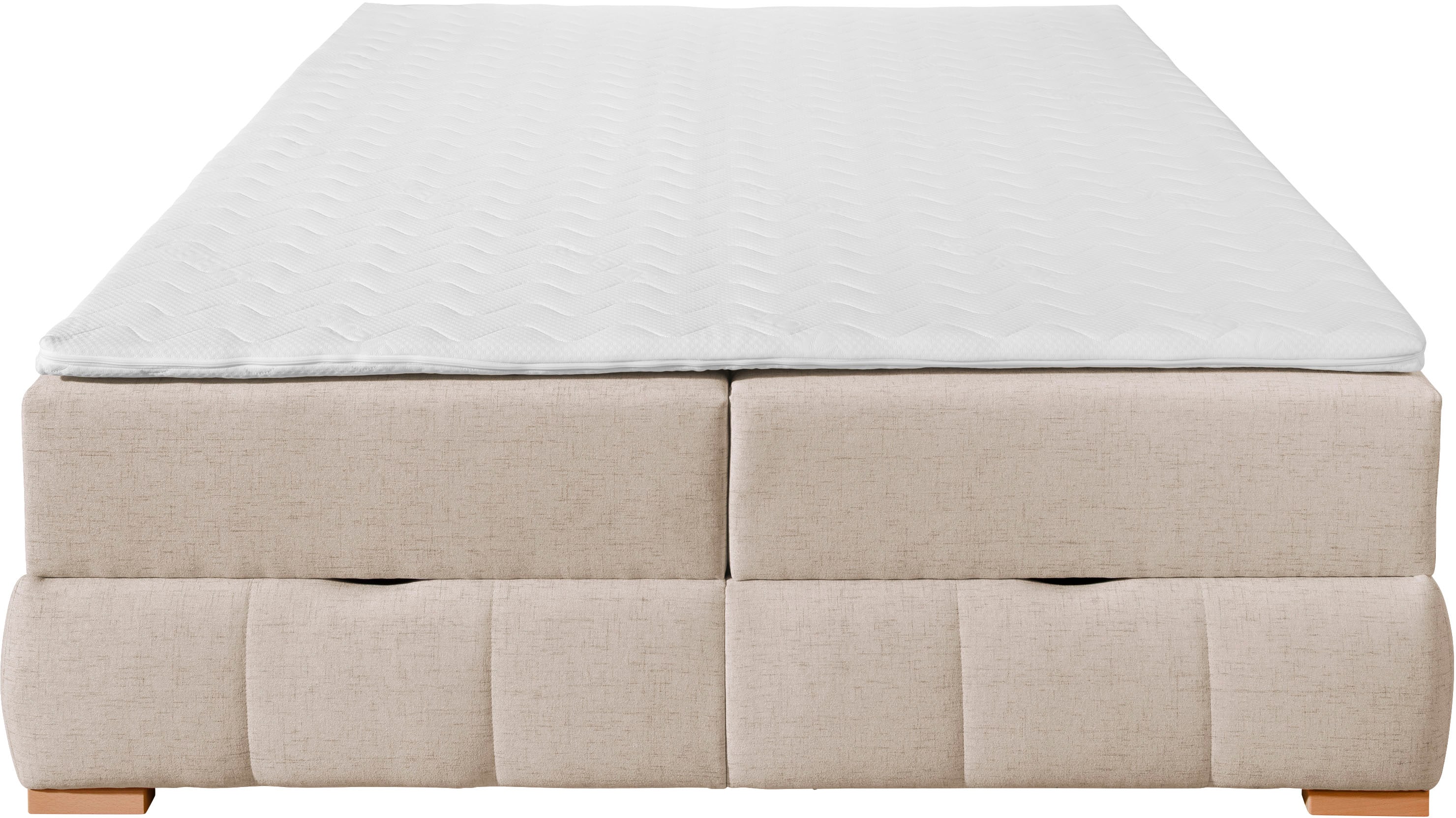 Thumbnail - OTTO home Boxbett "Wehma" ohne Kopfteil, inklusive Topper und Bettkasten