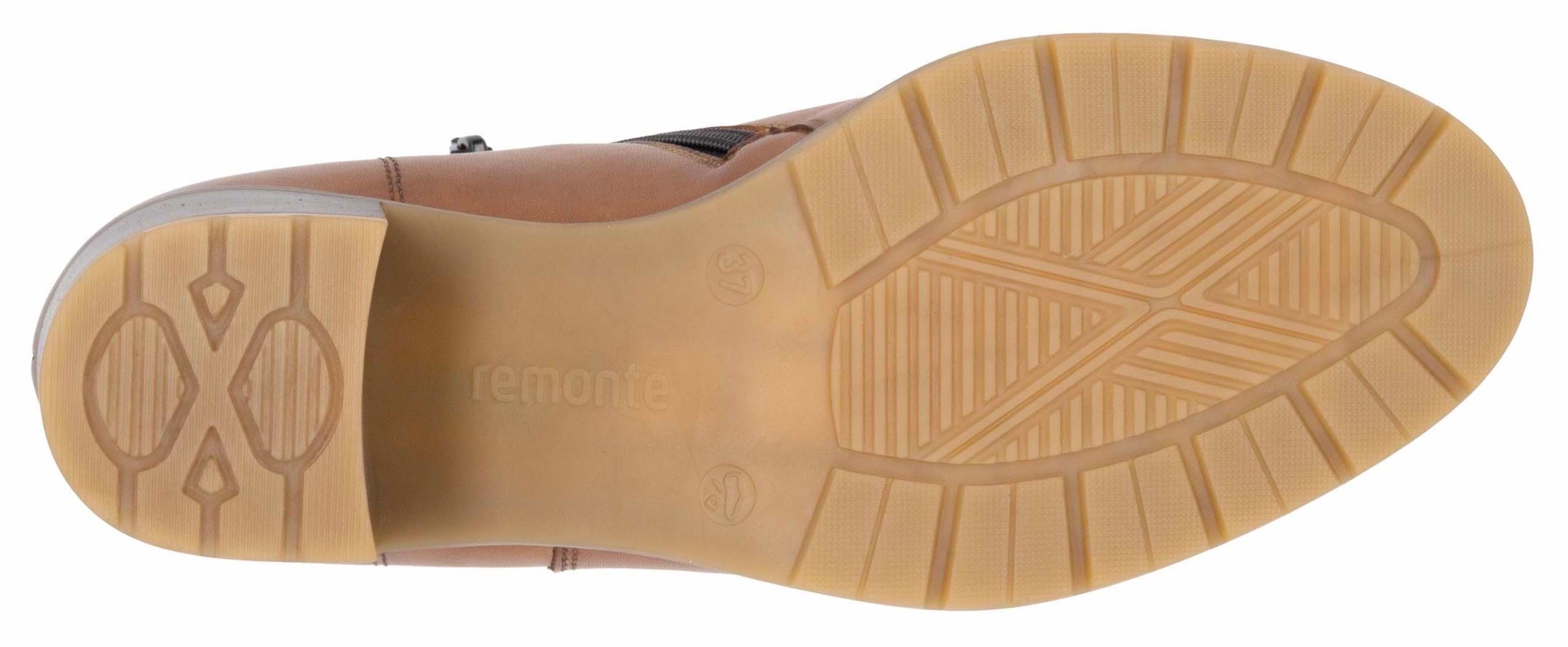 Remonte Stiefelette, Blockabsatz, Herbstmode, Businessschuh mit Innenreißverschluss