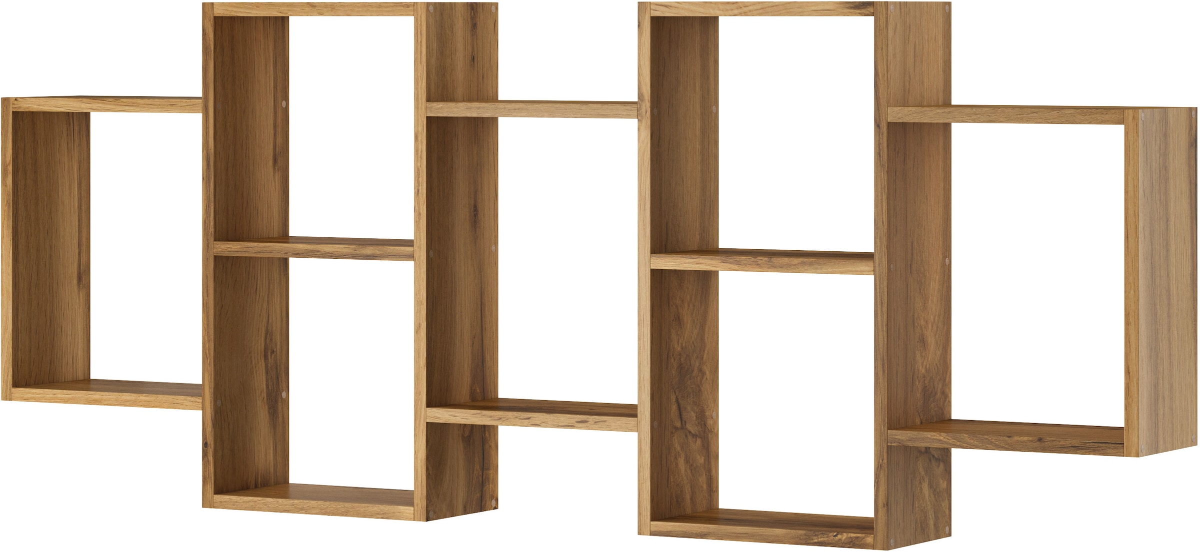 INOSIGN Wandboard »Wandregal Trio«, (1 St.), Stell- oder Hängeregal, 10 offene Fächer, flexibel montierbar