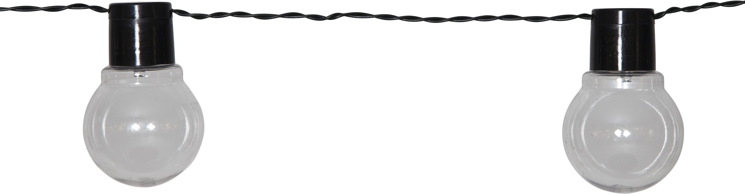 Parforce Traditional Hunting LED-Lichterkette »Partaj Solar« 10 Stk.-flammig Ø 5 cm, ca. 1,8 m + 2 m Zuleitung, klar, Kunststoff, Akku, outdoor