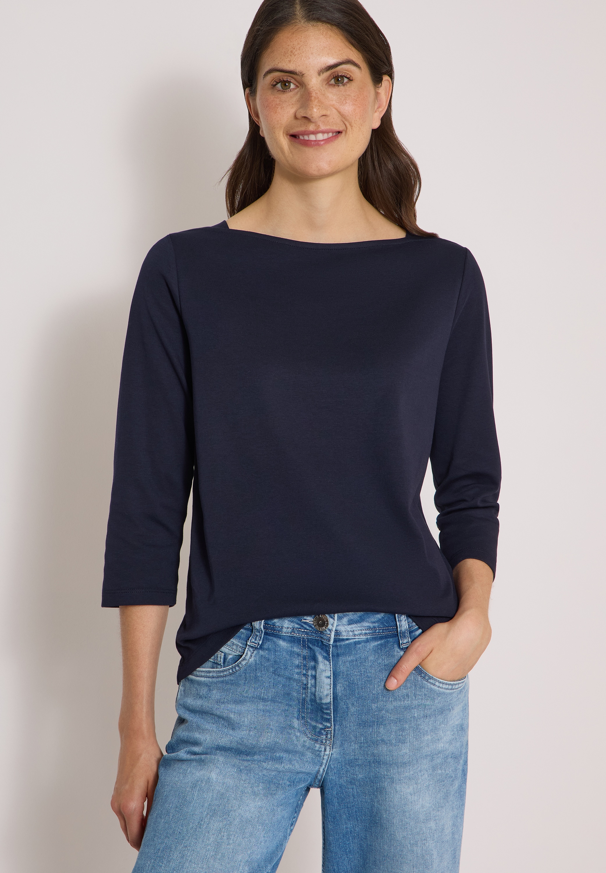 Cecil 3/4-Arm-Shirt aus reiner Baumwolle