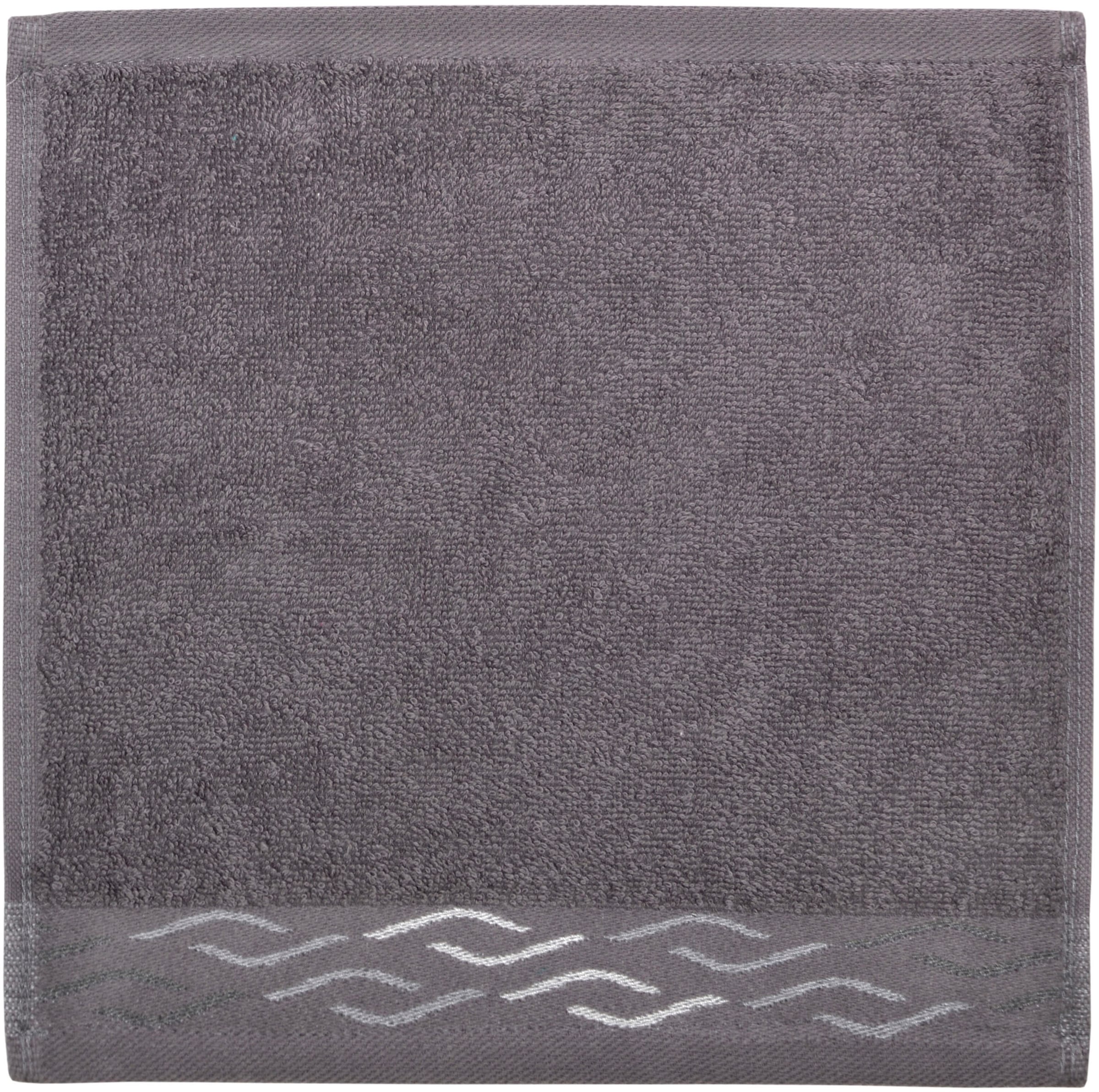 Dyckhoff Seiftuch »Wave«, (Set, 6 tlg., 6er Set Waschlappen 30 x 30 cm), mit Jacquard-Bordüre